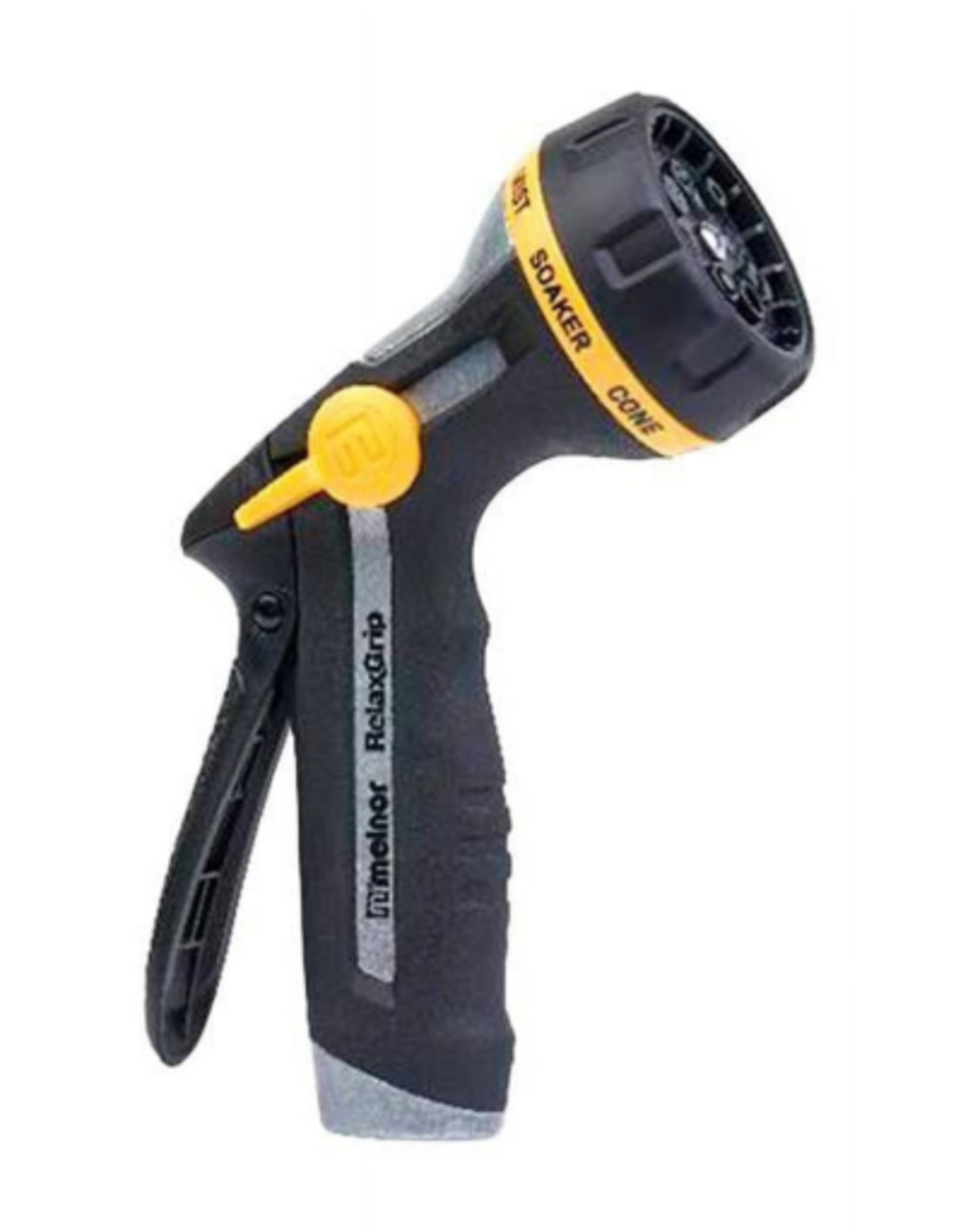 Melnor Melnor R201 RelaxGrip 8 Pattern Adjustable Metal Hose Nozzle  Black/Yellow