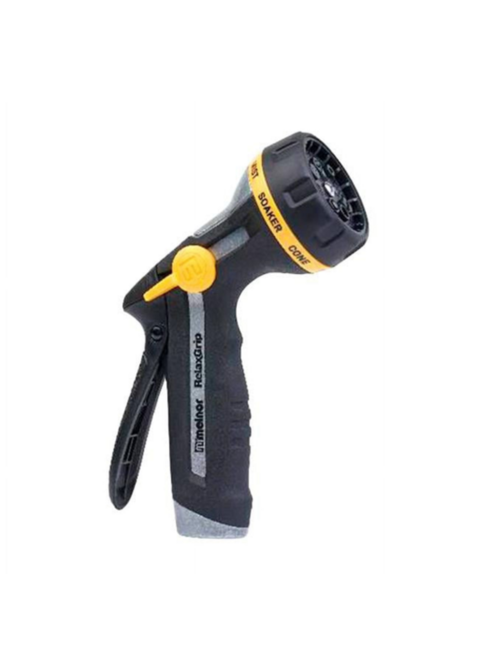 Melnor Melnor RelaxGrip 8 Pattern Adjustable Metal Hose Nozzle - Black/Yellow