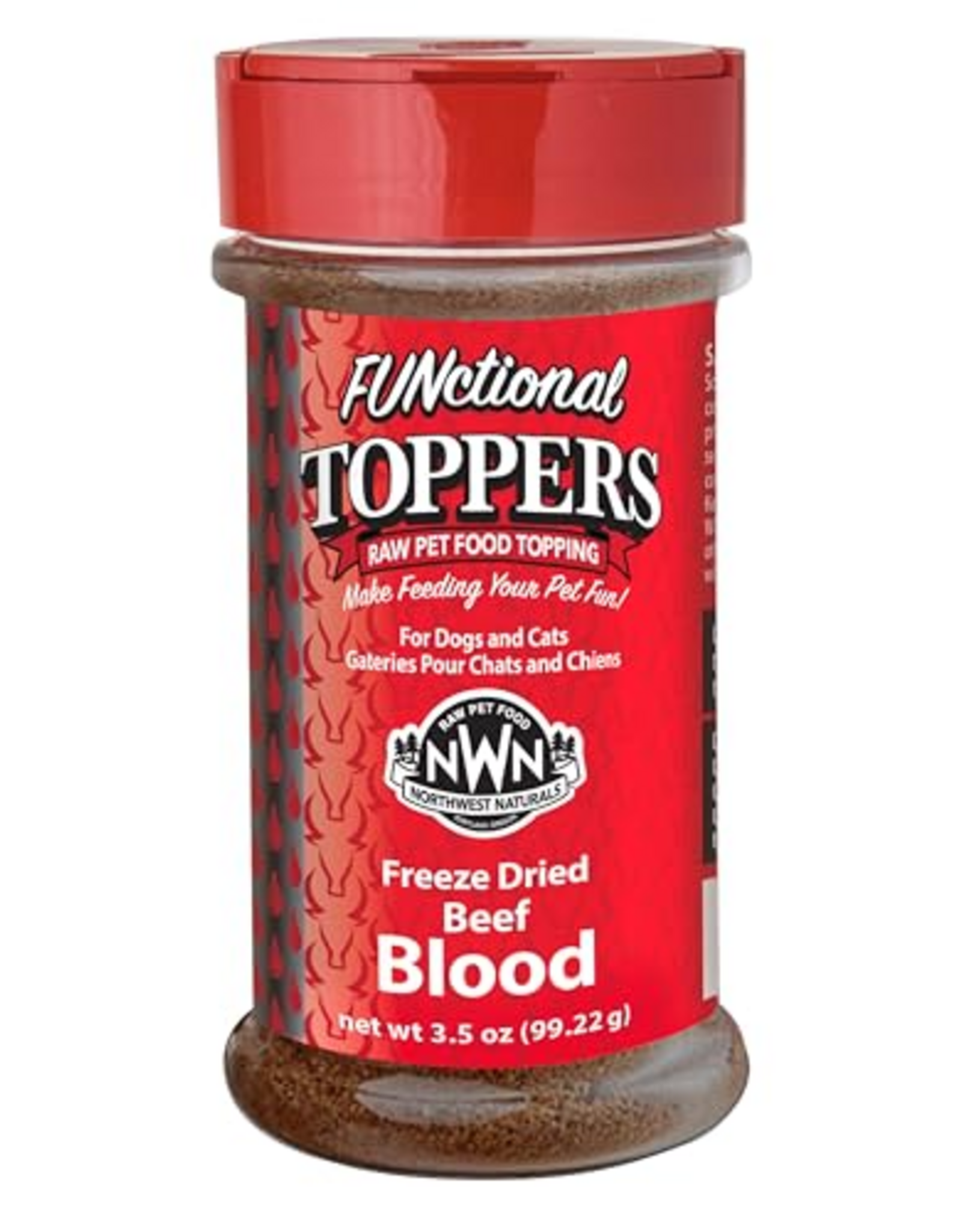 Northwest Naturals Northwest Naturals Dog Cat Functional Toppers Freeze Dried BEEF BLOOD 3.5 OZ