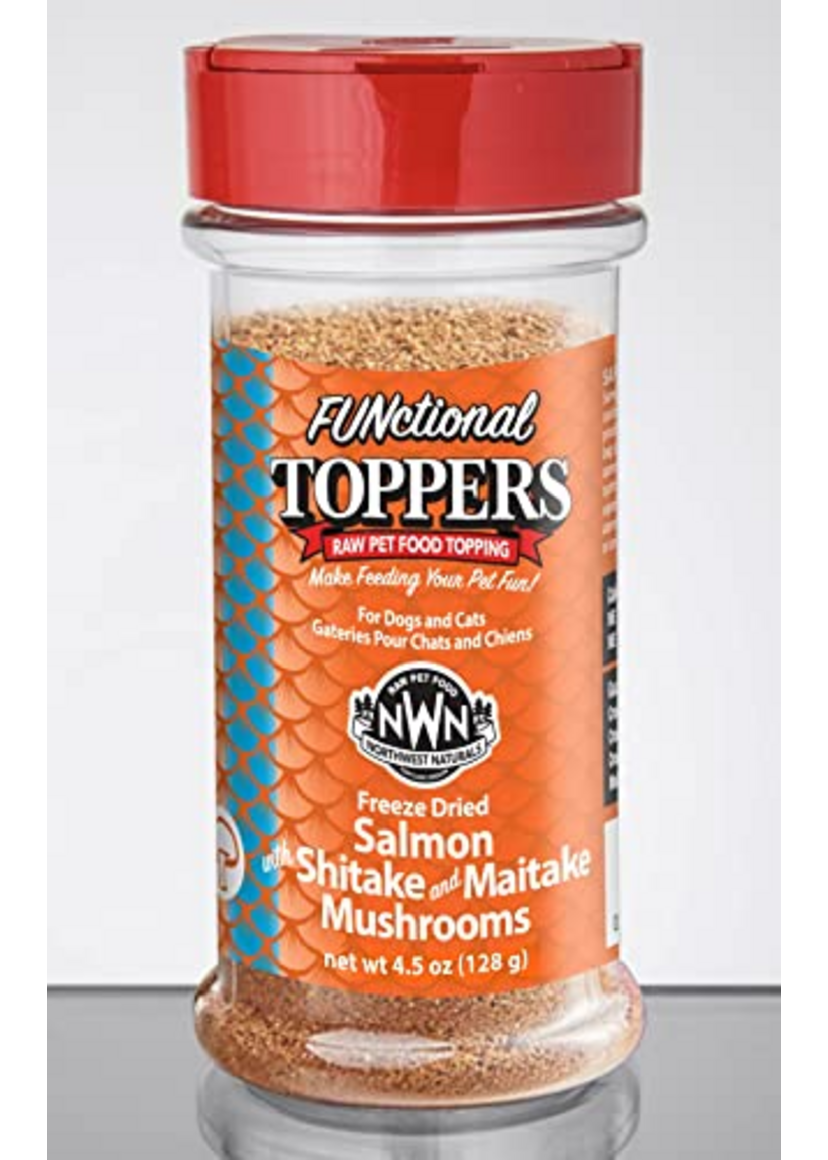 Northwest Naturals Northwest Naturals Dog Cat Functional Toppers Freeze Dried Salmon with Shiitake & Maitake Mushrooms - 3.5 oz