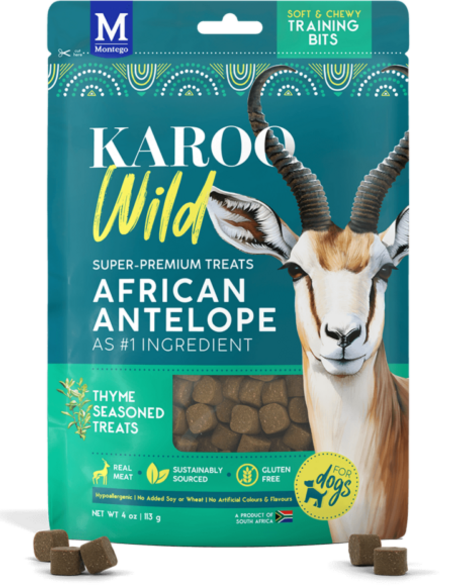 Karoo Karoo Wild African Antelope Dog Treats - Thyme Training Bits - 4 oz
