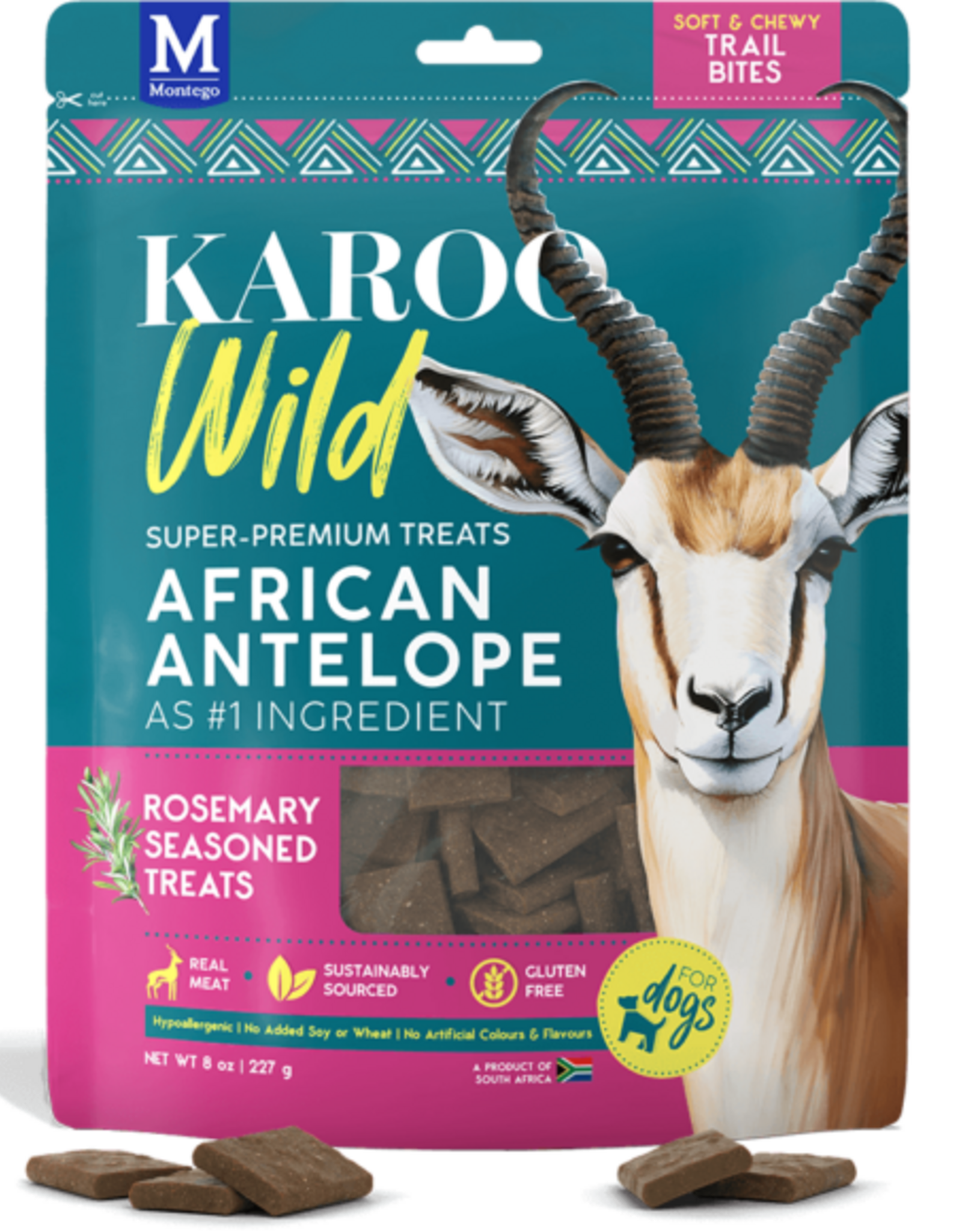 Karoo Karoo Wild African Antelope Dog Treats - Rosemary Trail Bites - 8 oz