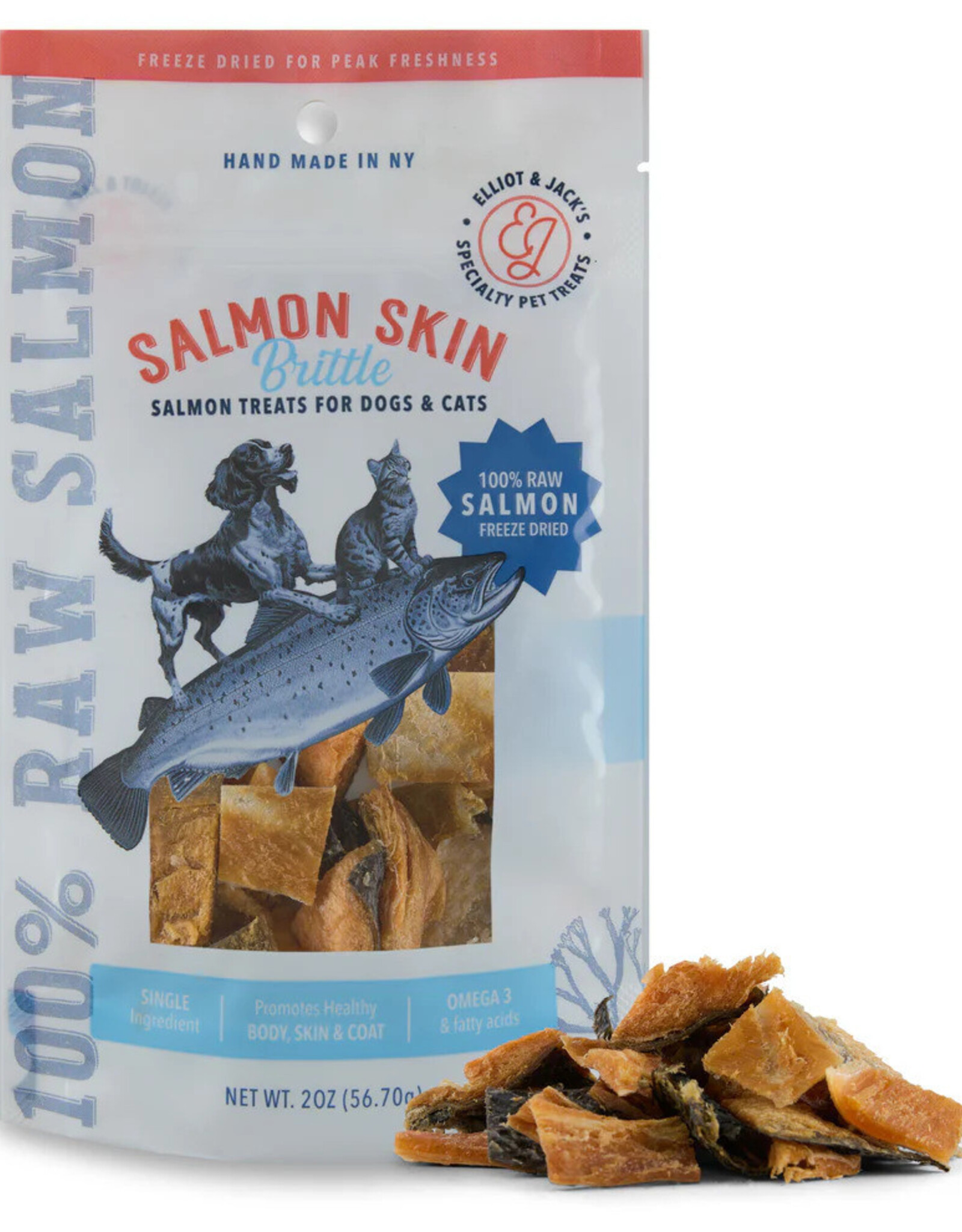 Elliott & Jack's River Street Pet Treats Elliott & Jack's Dog/Cat Treats - Salmon Skin Brittle - 2 oz.