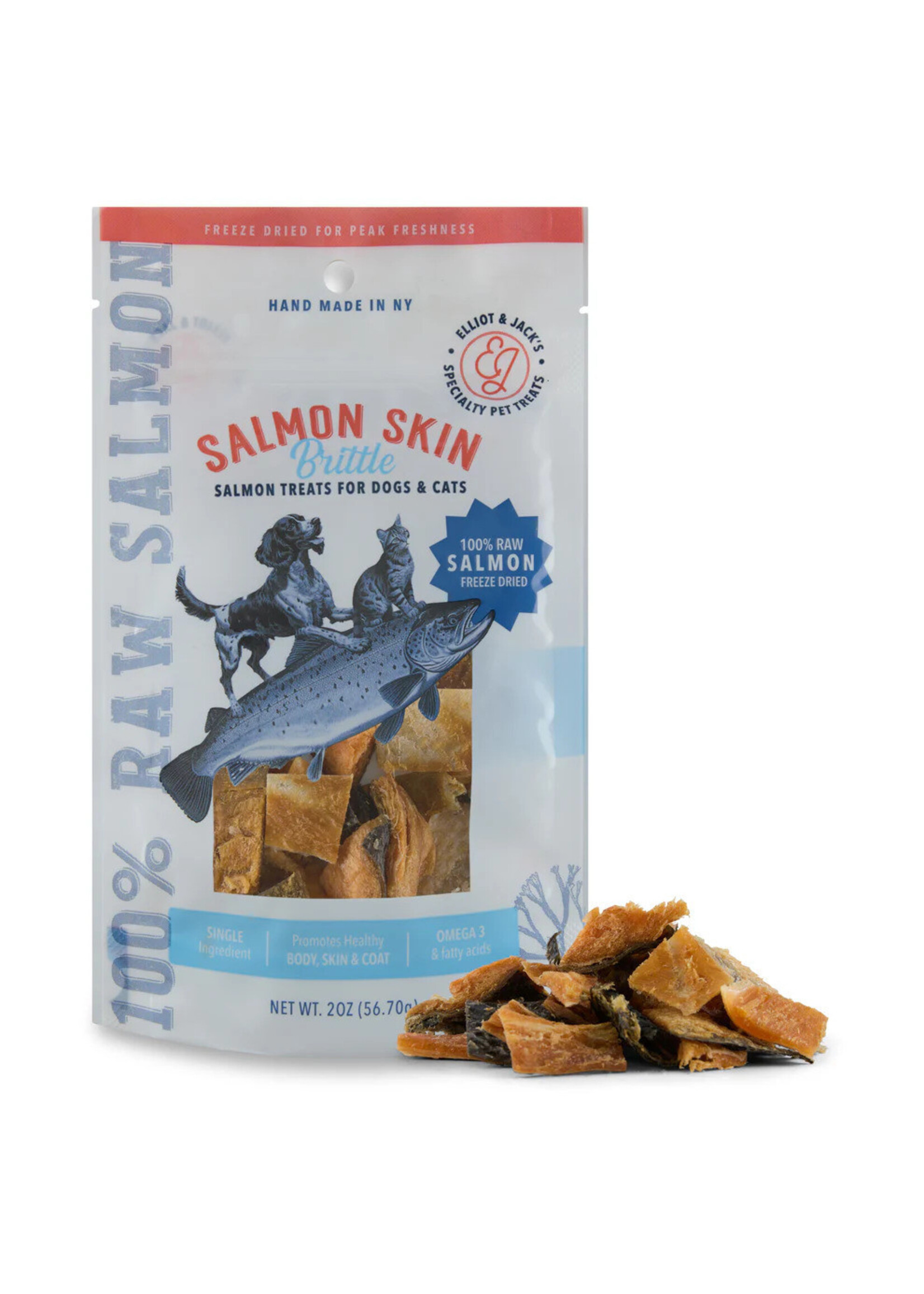 Elliott & Jack's River Street Pet Treats Elliott & Jack's Dog/Cat Treats - Salmon Skin Brittle - 2 oz.