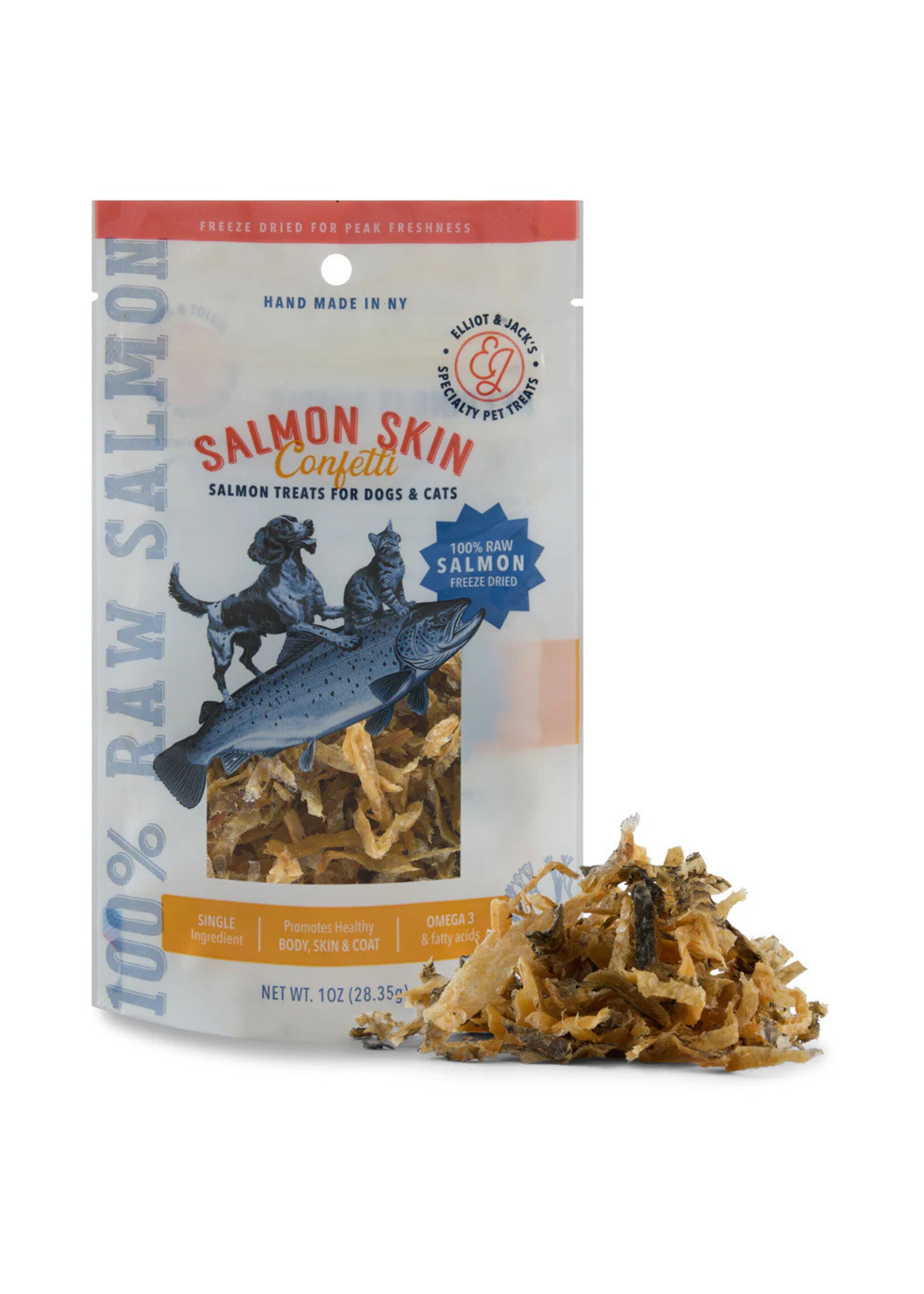 Elliott & Jack's River Street Pet Treats Elliott & Jack's Dog/Cat Treats - Salmon Skin Confetti - 2 oz.
