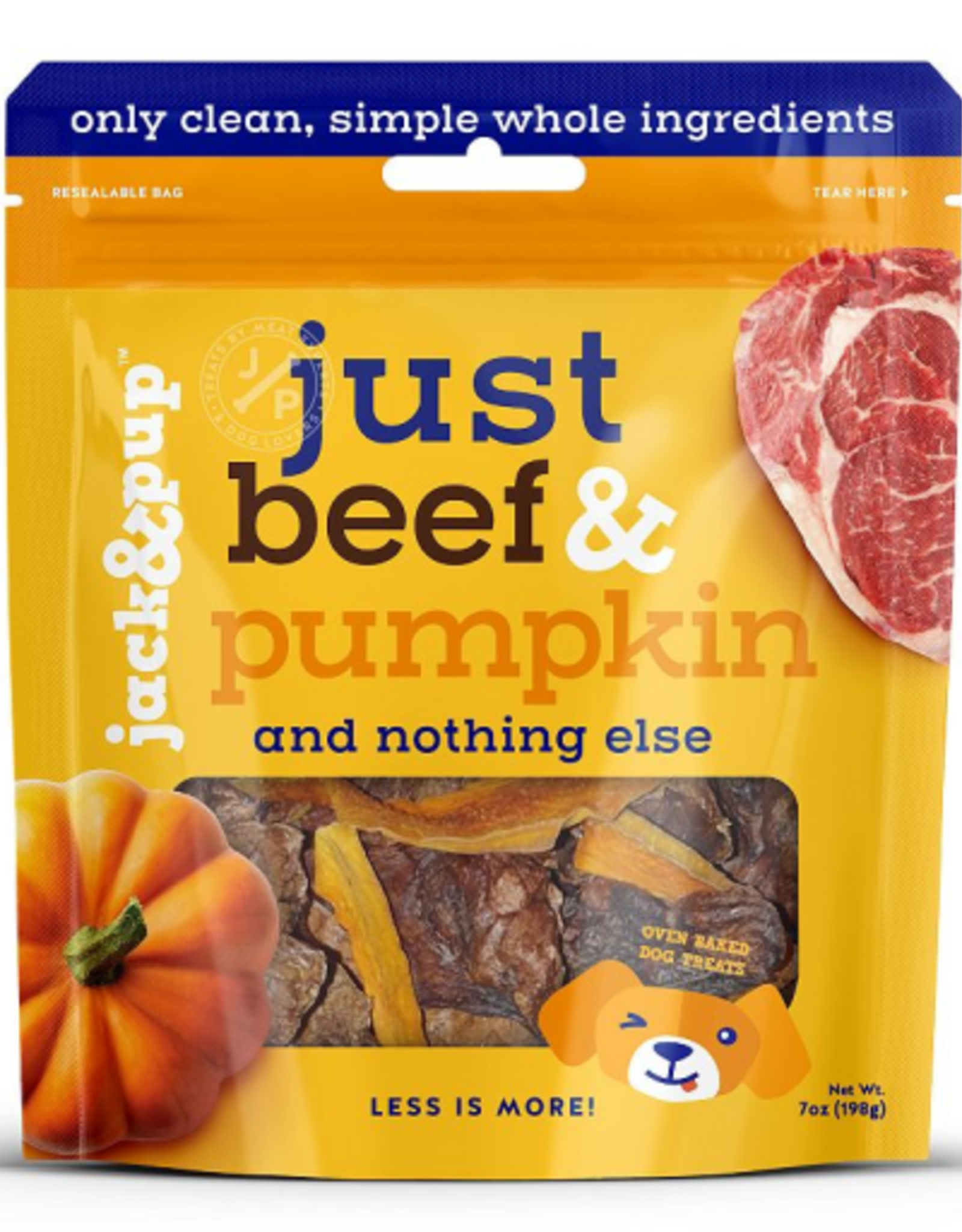 Jack & Pup Just Beef & Pumpkin Dog Treats - 7 oz.