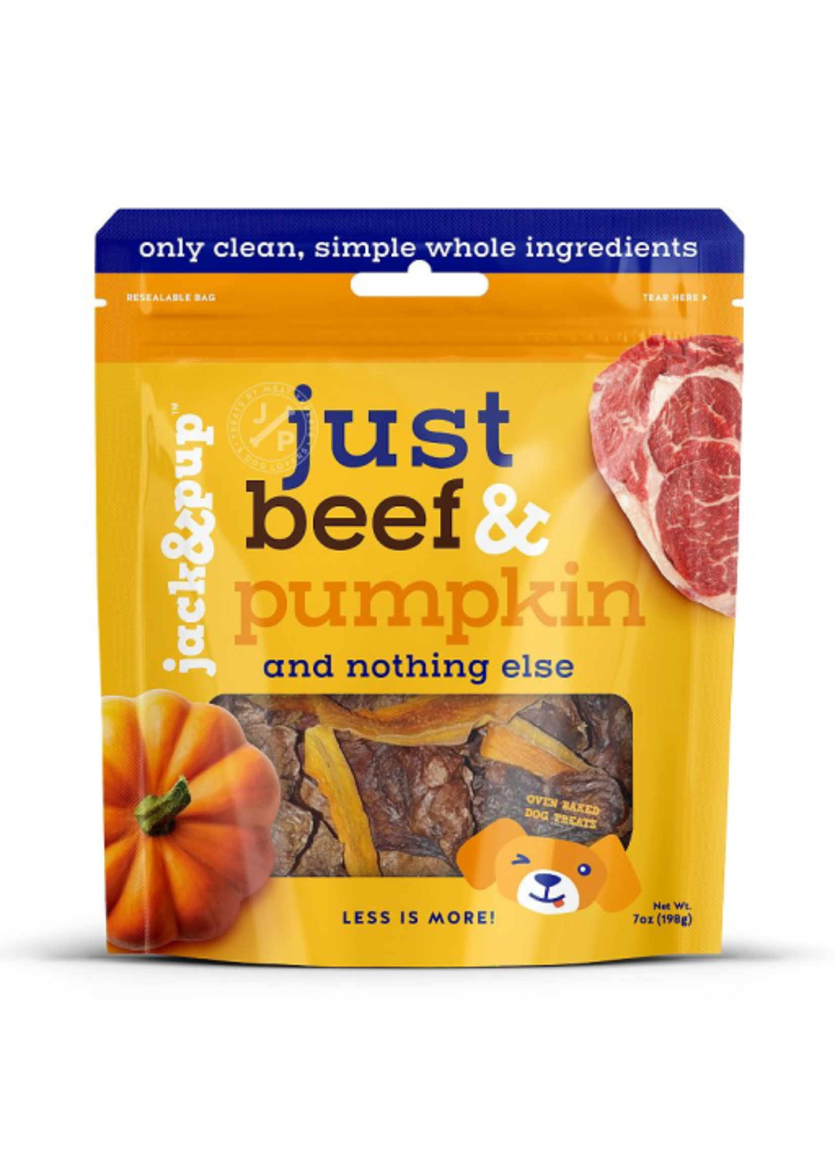 Jack & Pup Just Beef & Pumpkin Dog Treats - 7 oz.