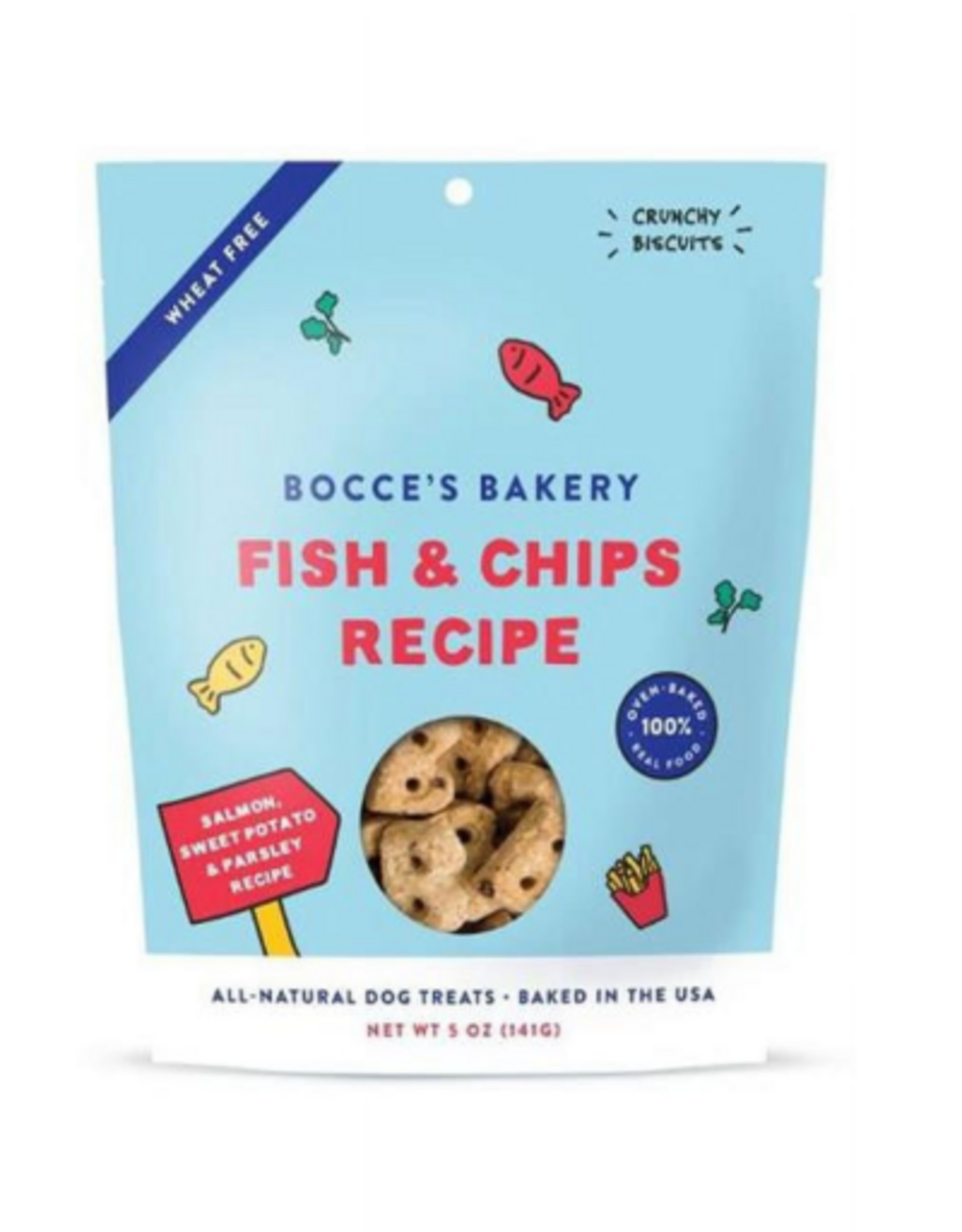 Bocce's Bakery Bocce's Bakery Dog Biscuits FISH N CHIPS 5 OZ