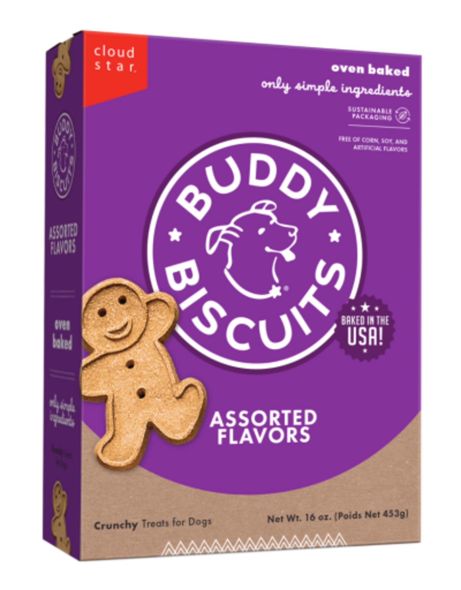Buddy Biscuits Cloud Star Buddy Biscuits Crunchy Beef, Chicken & Cheese Dog Treats - 16 oz