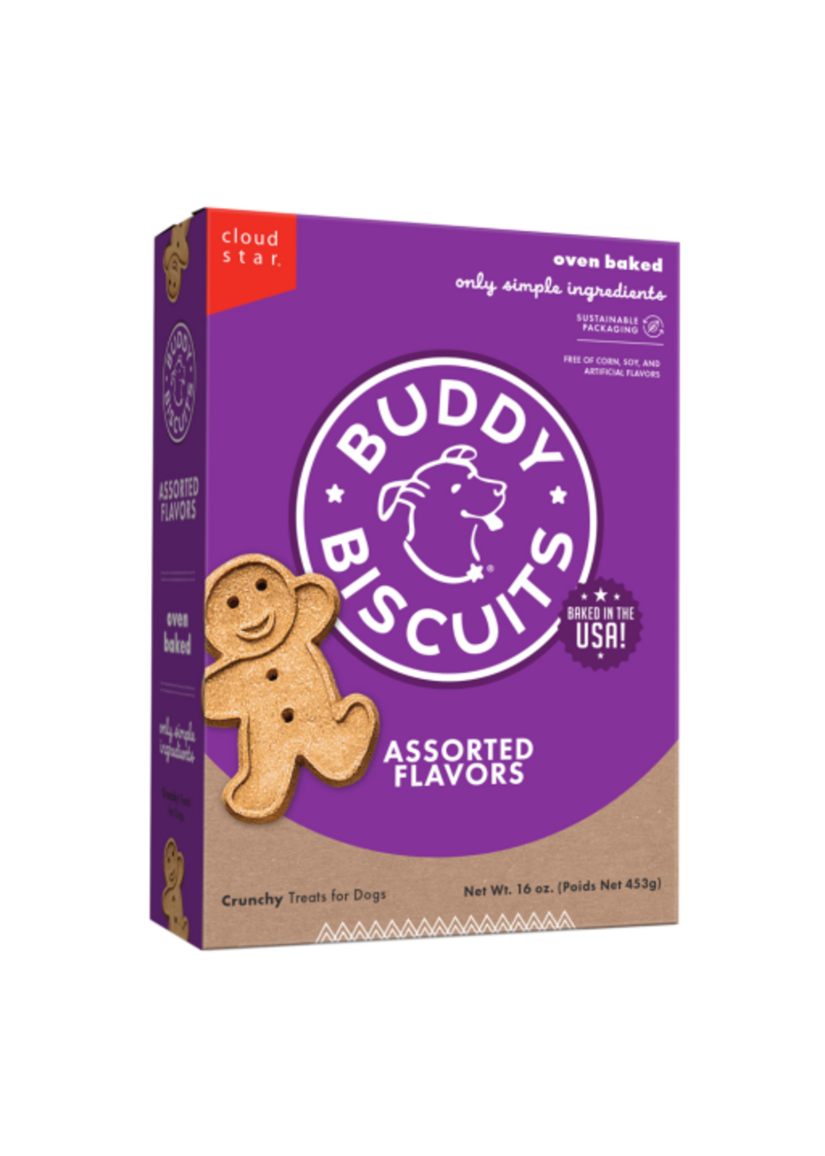 Buddy Biscuits Cloud Star Buddy Biscuits Crunchy Assorted Flavors Dog Treats - 16 oz