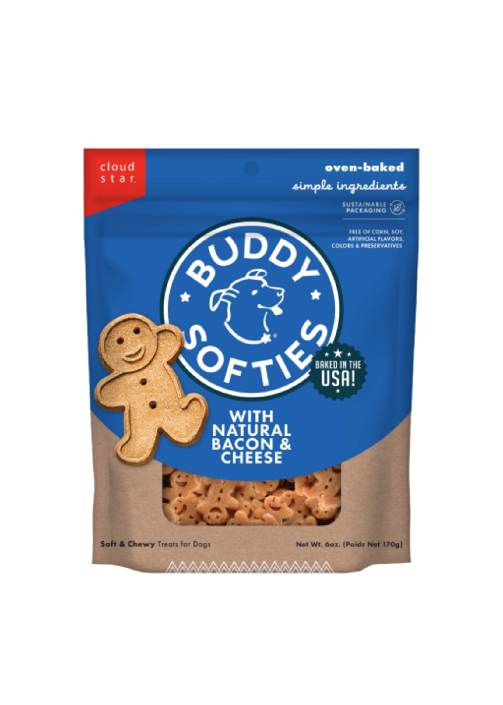 Buddy Biscuits Cloud Star Buddy Biscuits Softies Bacon & Cheese Dog Treats - 6 oz
