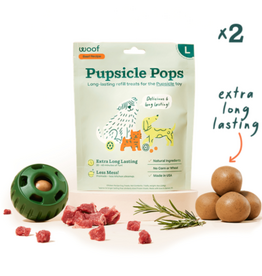 Woof WOOF DOG Pupsicle Pops Peanut Butter & Beef Refill - 8 oz, Large