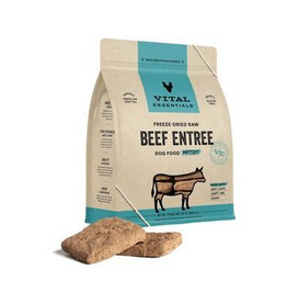Vital Essentials VITAL ESSENTIALS Freeze-Dried Beef Entree Dog Food Patties - 30 oz