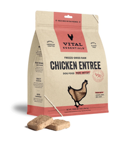 Vital Essentials VITAL ESSENTIALS Freeze-Dried Chicken Entree Dog Food Mini Patties - 14 oz