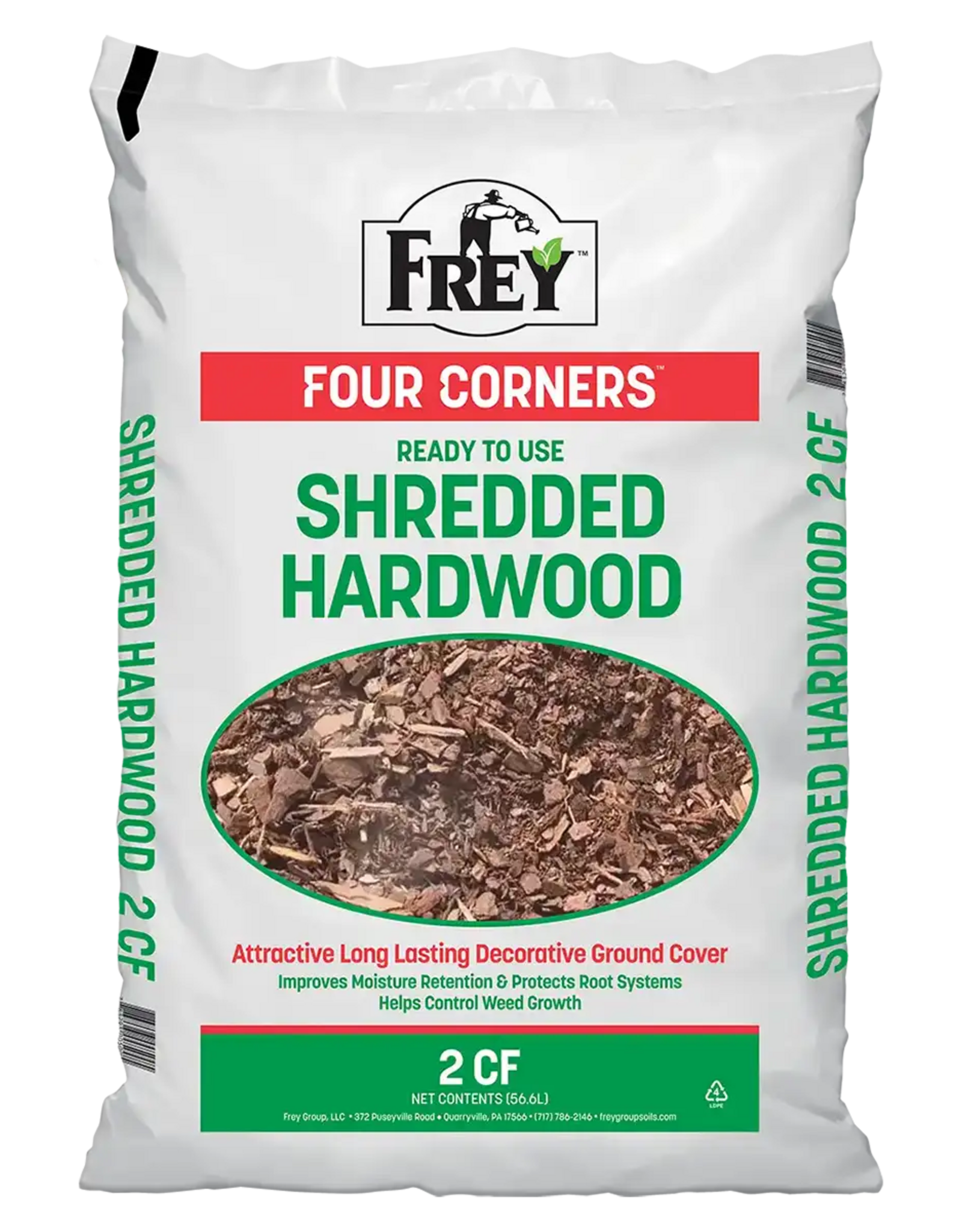 Frey Group Soils Frey Four Corners Shredded Hardwood Mulch - 2 Cubic Feet