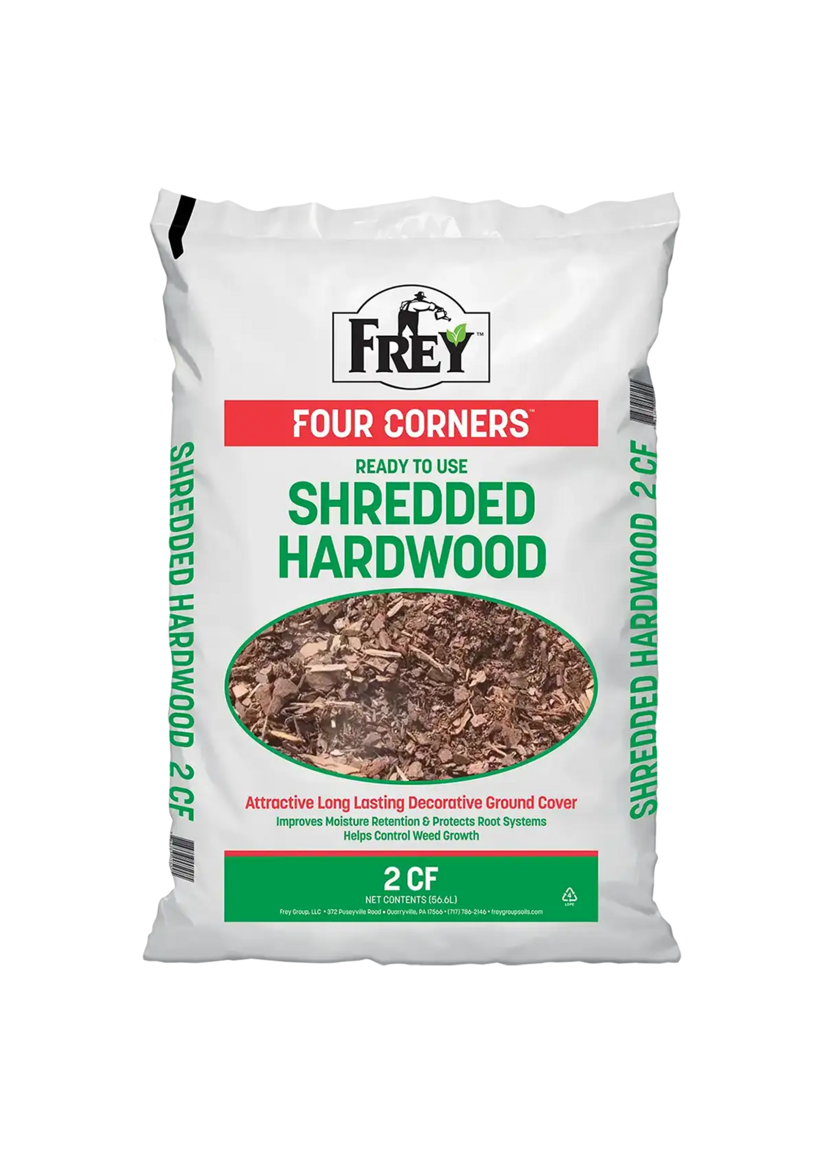 Frey Group Soils Frey Four Corners Shredded Hardwood Mulch - 2 Cubic Feet