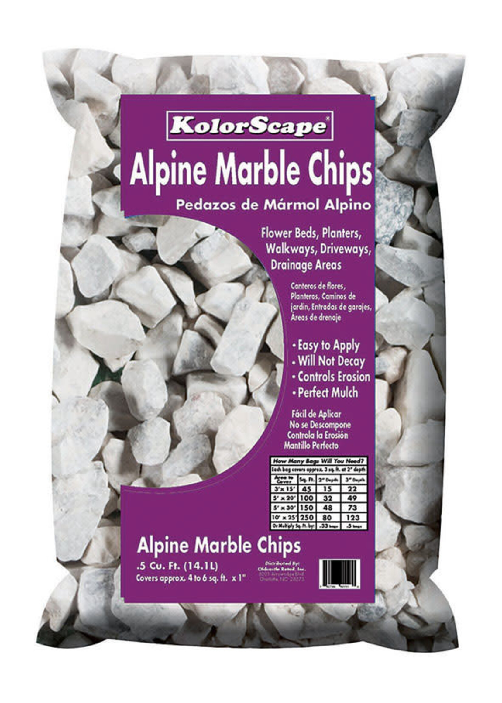 Old Castle KolorScape Alpine White Marble Chips - Stone - 0.5 cu ft