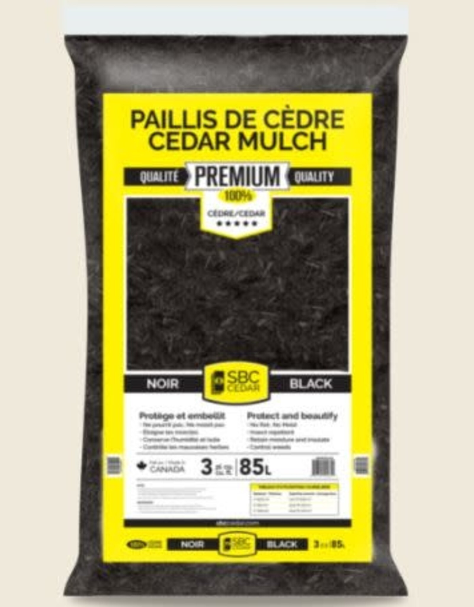 SBC Cedar SBC Black Cedar Mulch - 3 cu ft