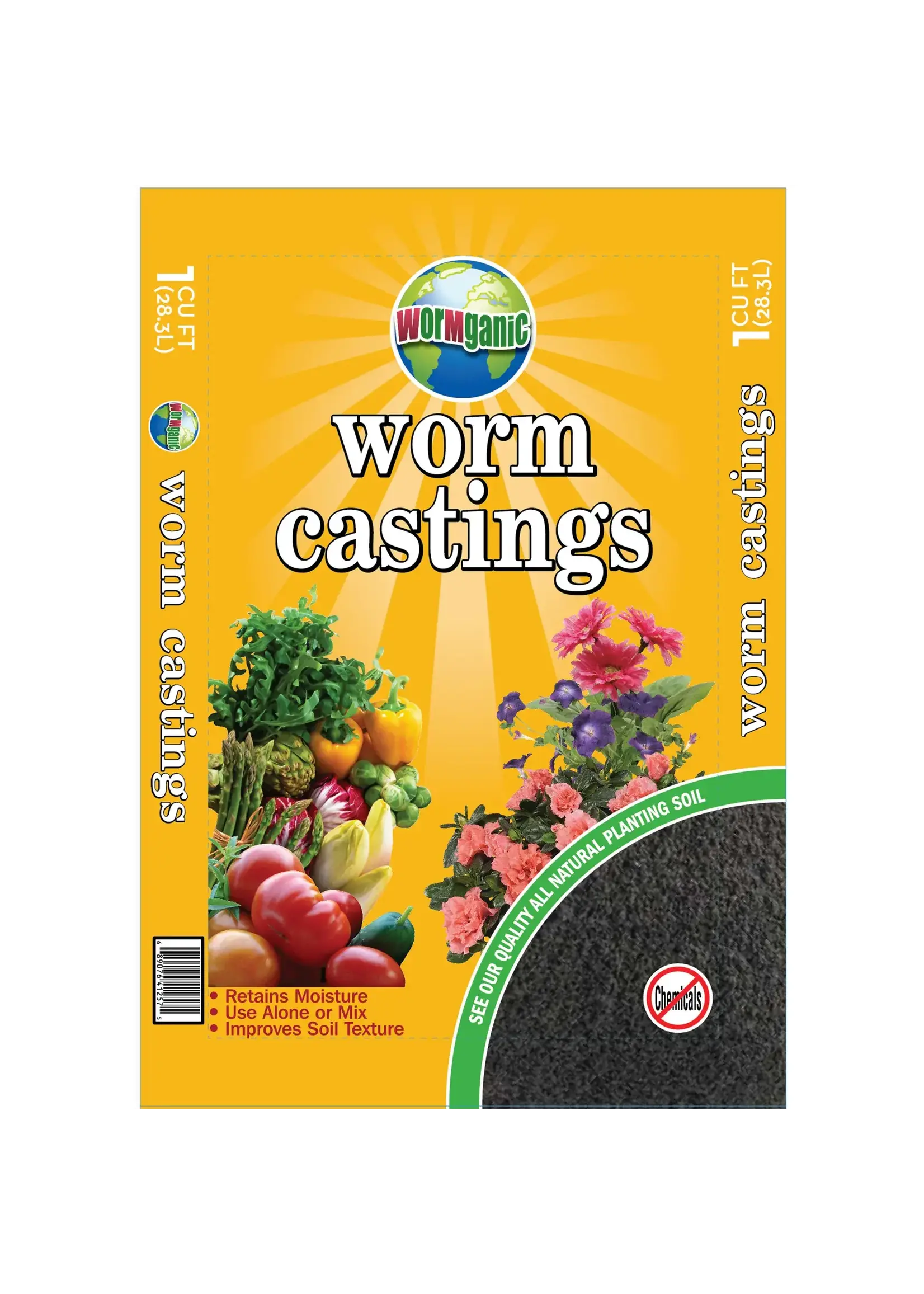 Wormganic Wormganic Organic Worm Castings - 1 cu ft