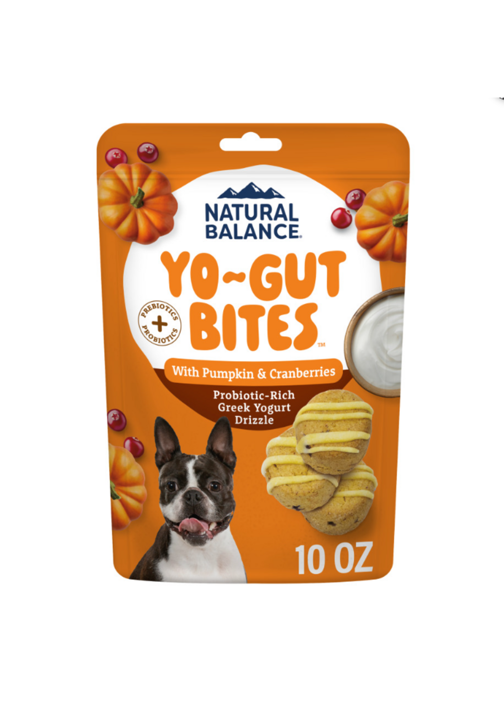 Natural Balance Natural Balance Yo-Gut Bites Pumpkins & Cranberry Dog Treats - 10 oz