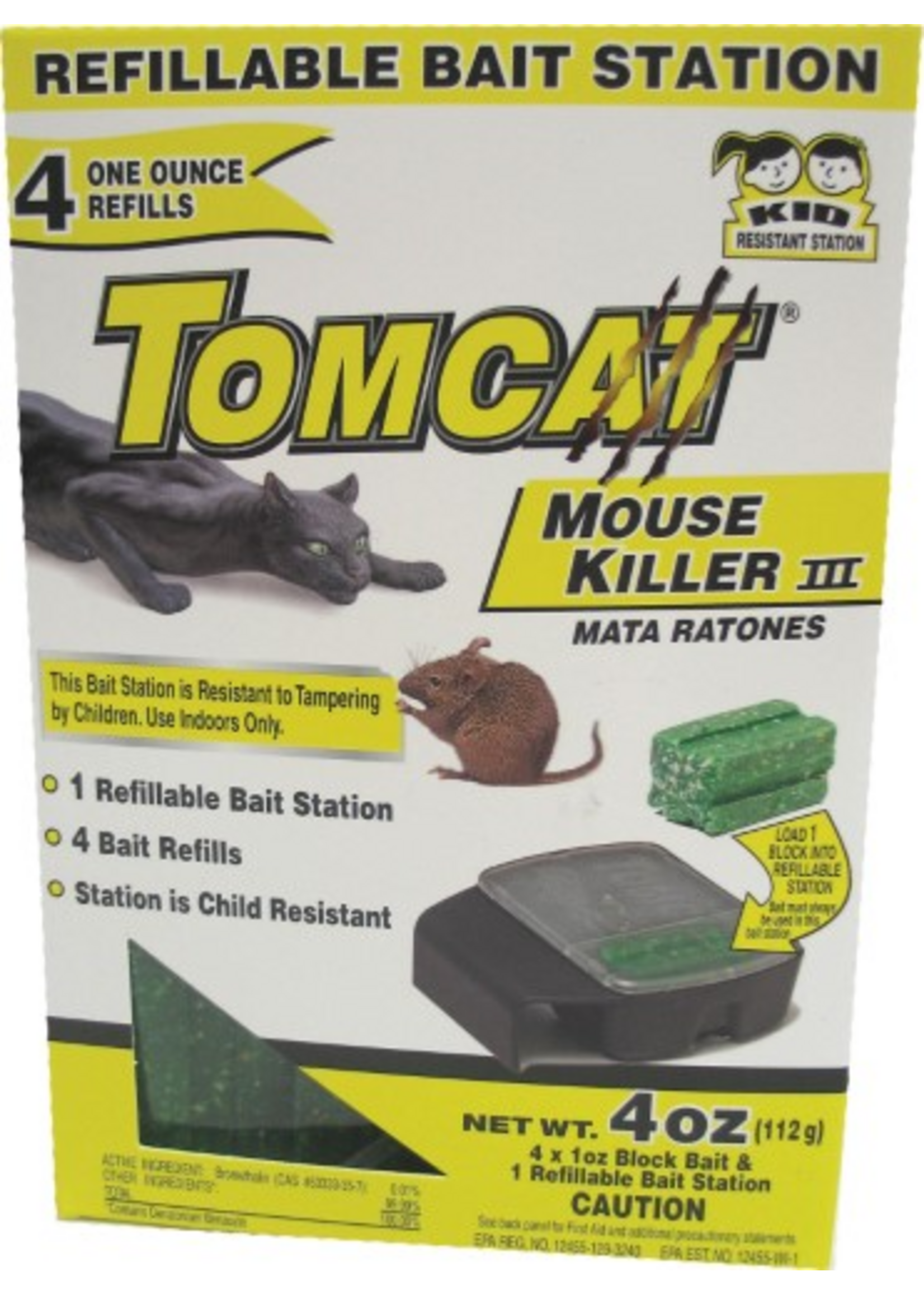 Tomcat Tomcat Mouse Killer Refillable Bait Station with 4-Count Refill
