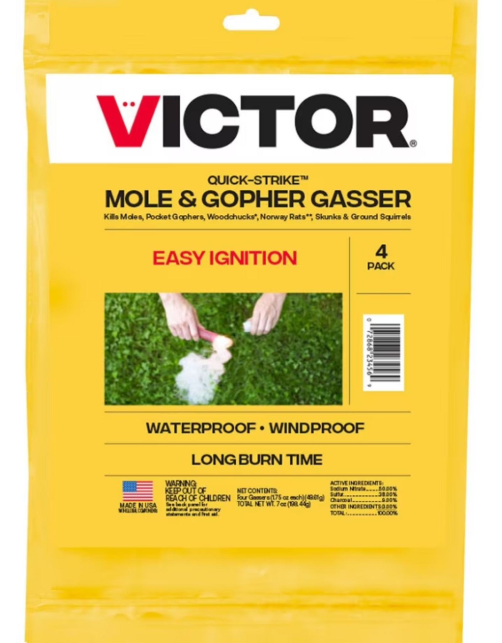 Victor Pest Quick Strike Mole & Gopher Gasser - 4 pack