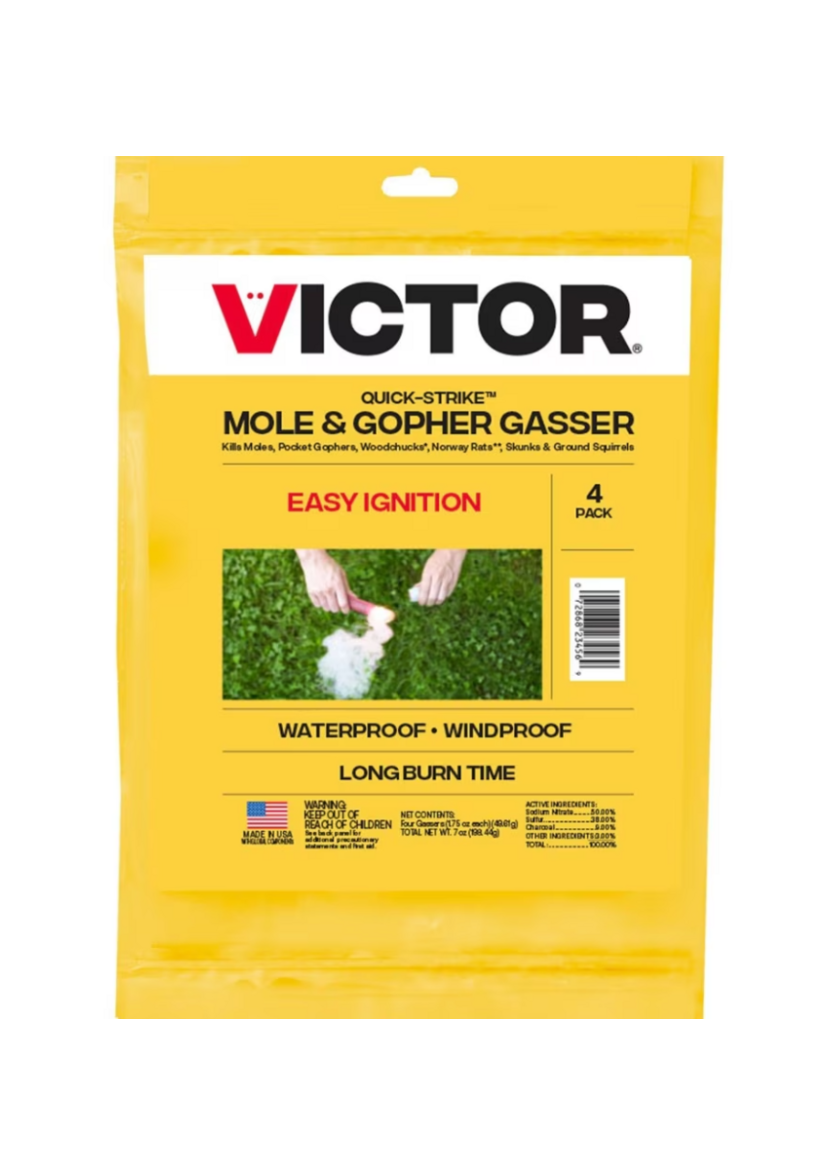 Victor Pest Quick Strike Mole & Gopher Gasser - 4 pack