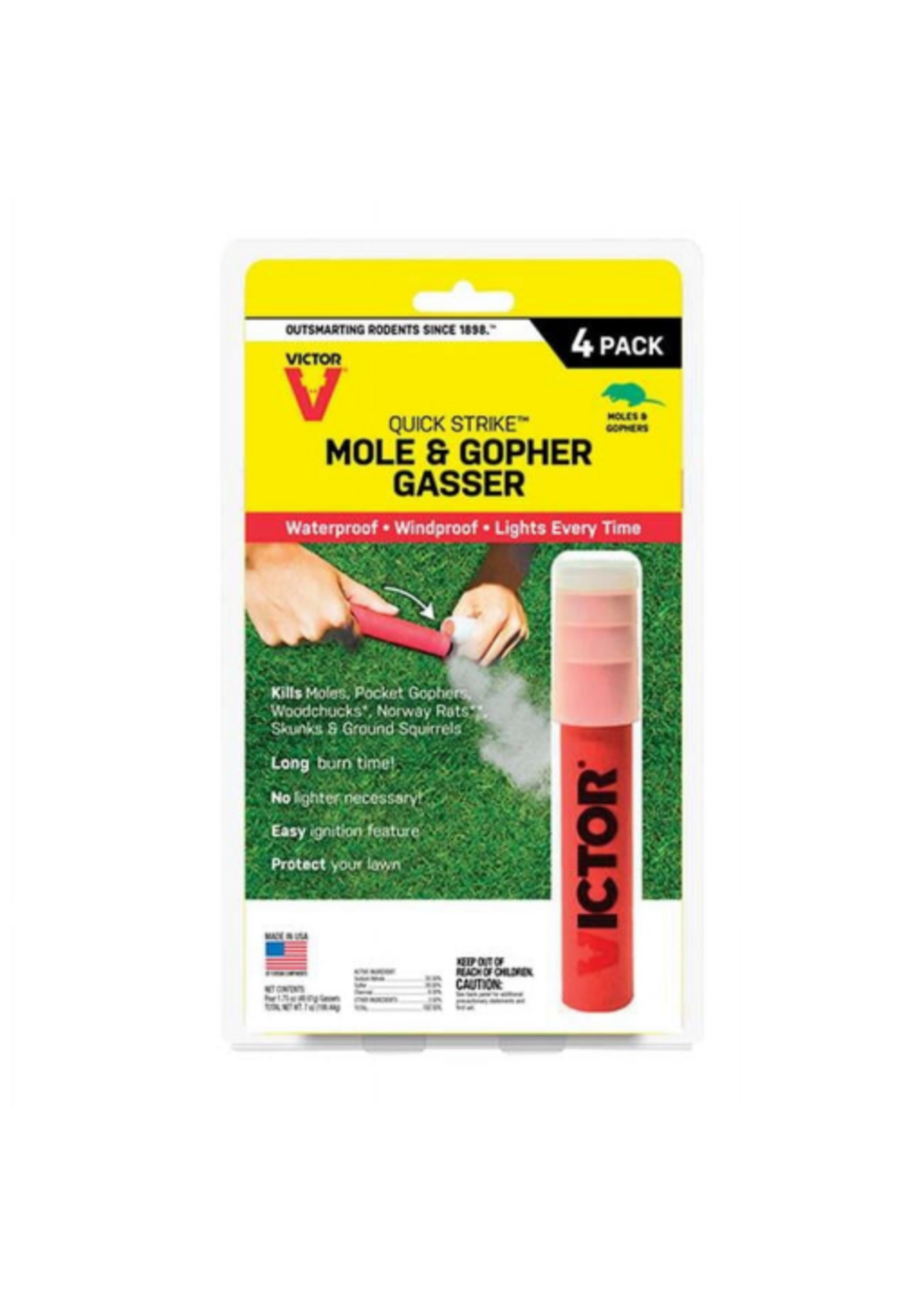Victor Pest Quick Strike Mole & Gopher Gasser - 4 pack