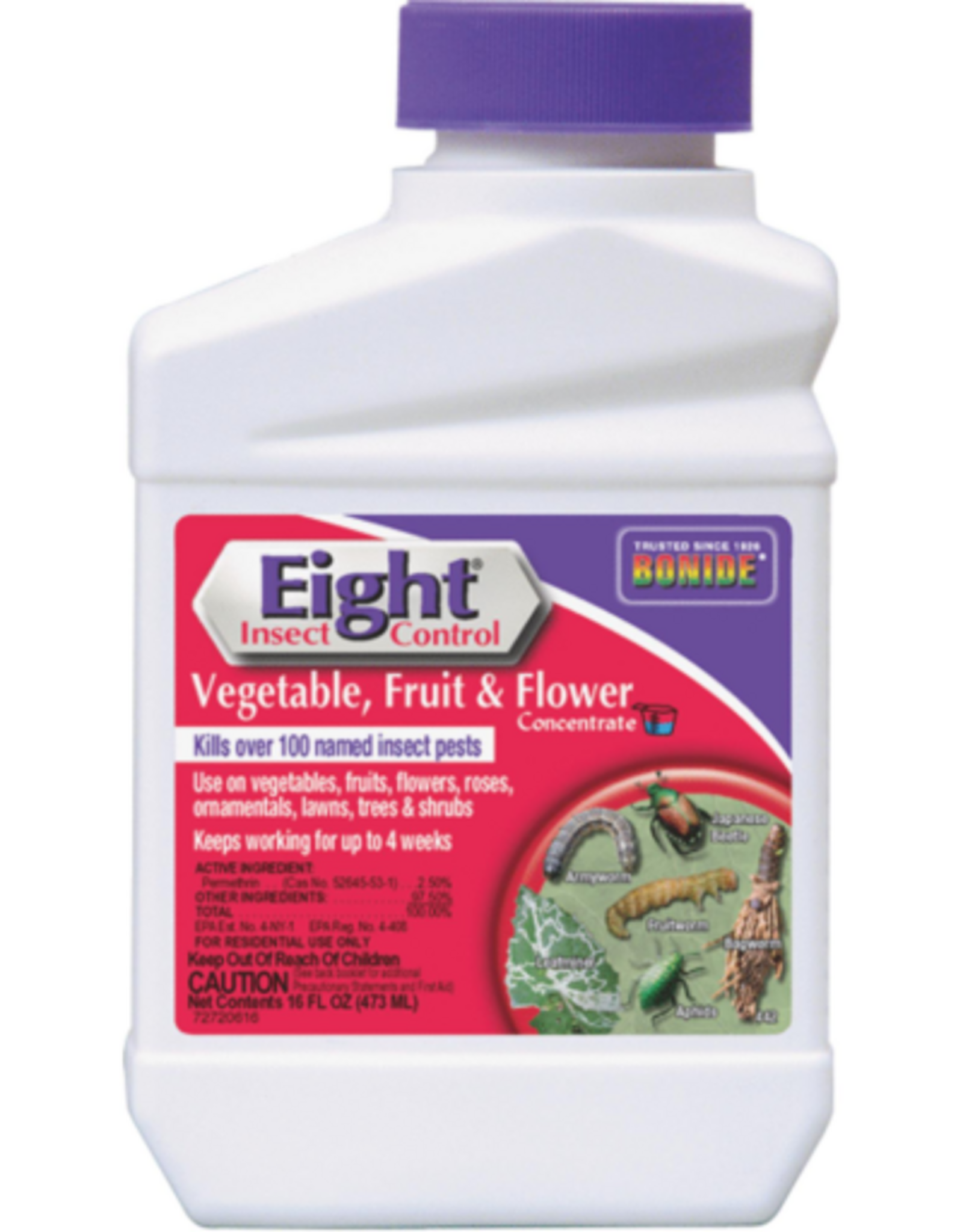 BONIDE EIGHT INSECT CONTROL VEGETABLE/FRUIT/FLOWER CONC 16OZ