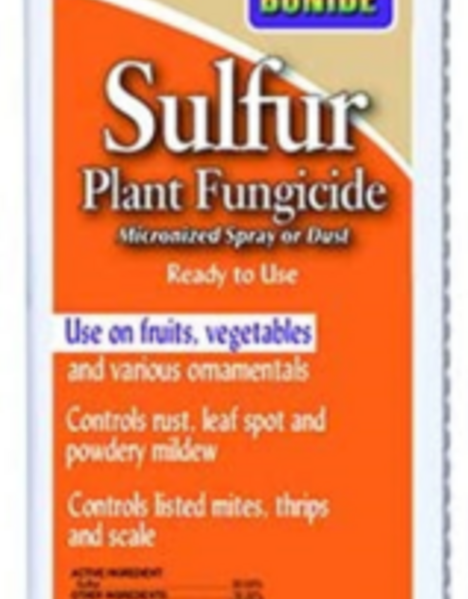 Bonide Sulfur Organic Concentrated Dust Fungicide 1 lb