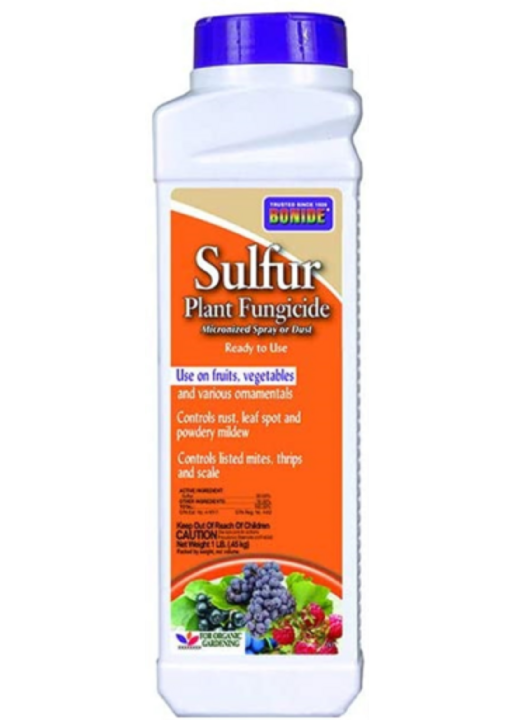 Bonide Sulfur Organic Concentrated Dust Fungicide - 1 lb