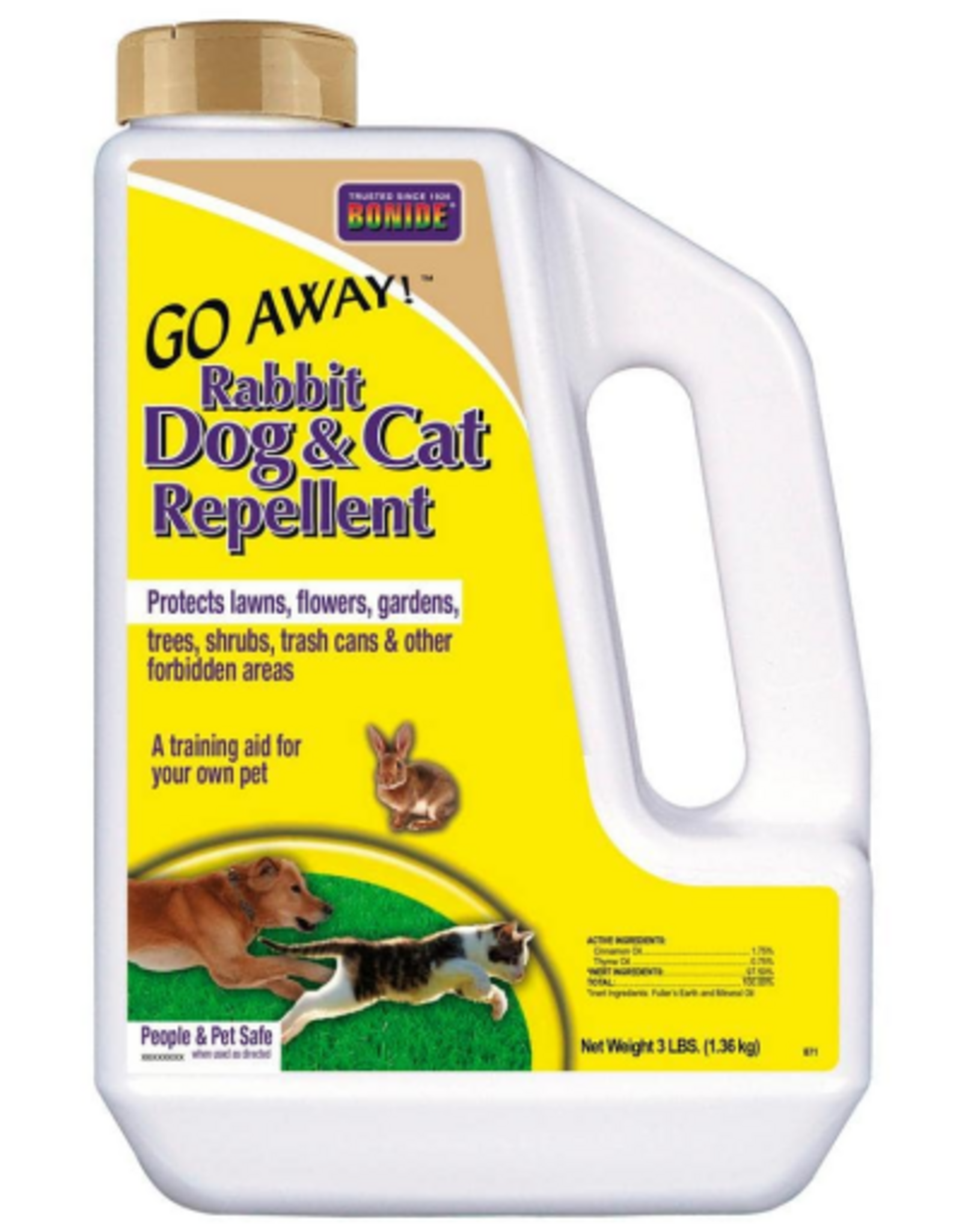 Bonide Go Away! Rabbit  Dog  & Cat Repellent Granules  Ready-to-Use  3lbs