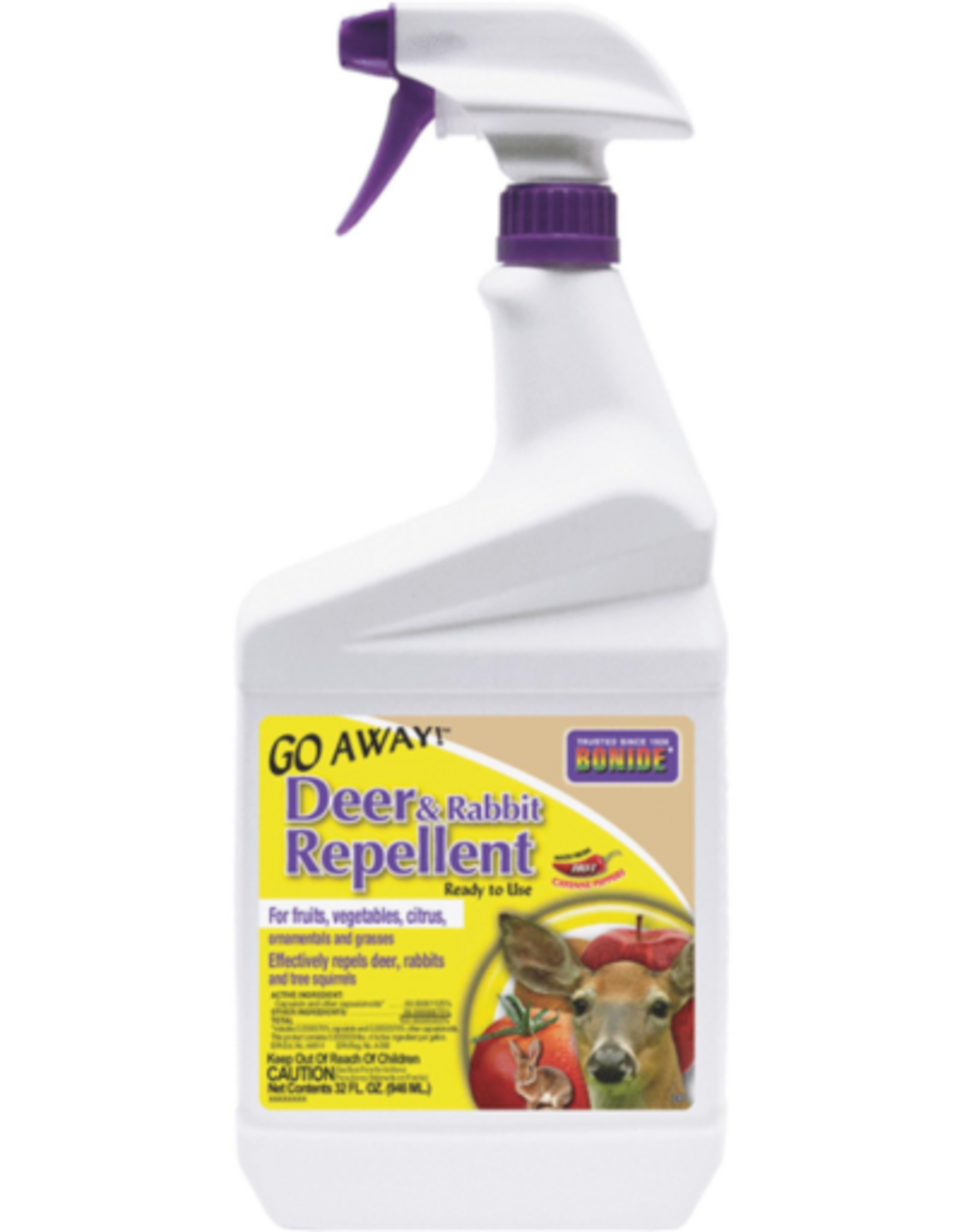 Bonide Go Away! 32 oz Hot Pepper Wax Deer & Rabbit Pest Repellent Ready-to-Use Spray