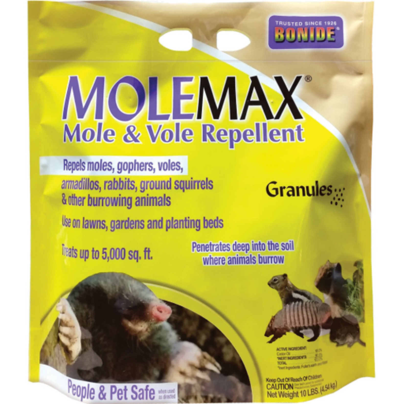 BONIDE MOLEMAX MOLE & VOLE REPELLENT 10LBS