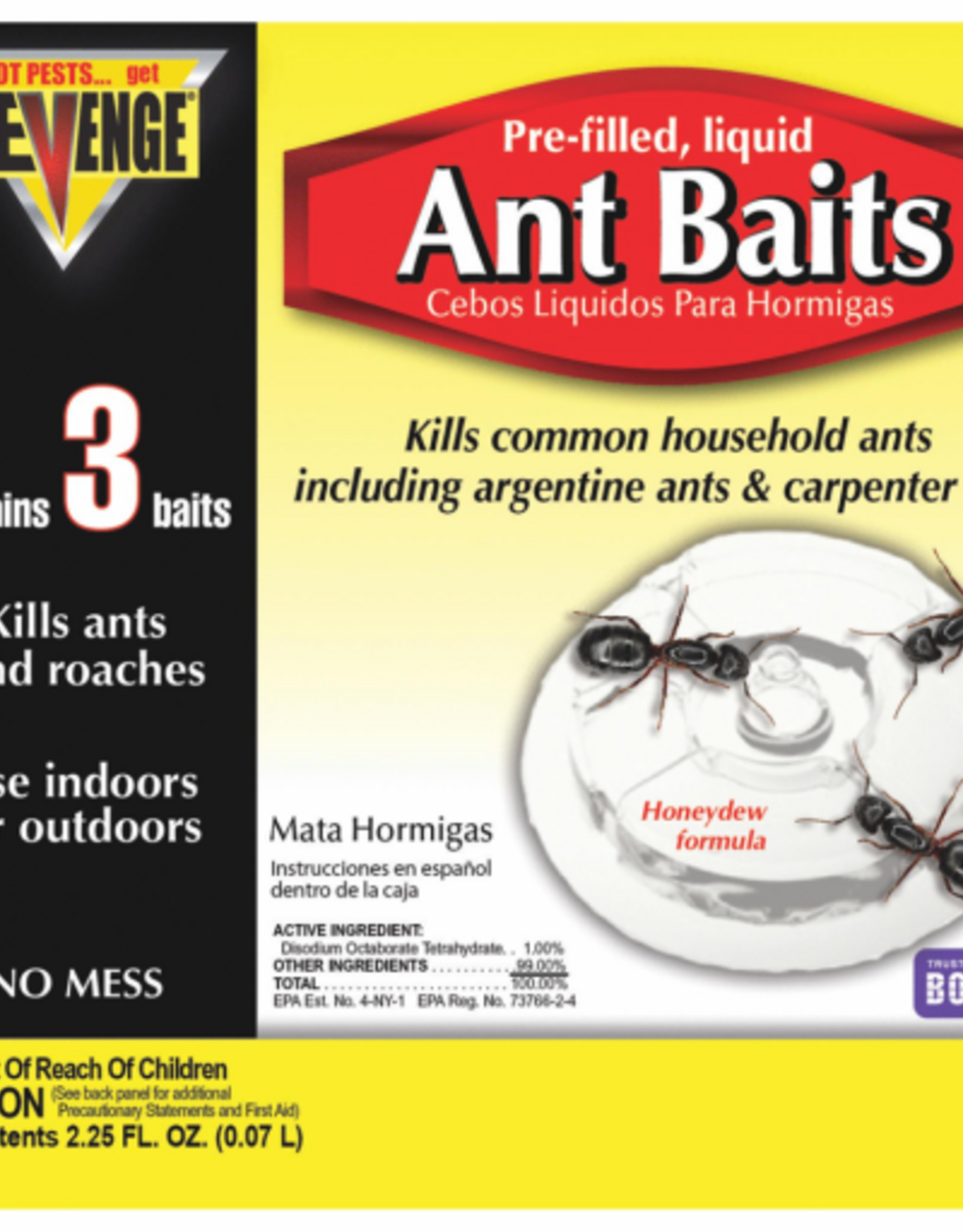 Bonide Chemical 45100 Revenge_Pre-Filled_Liquid Bait_Stations Ant_Killer  3_Pack