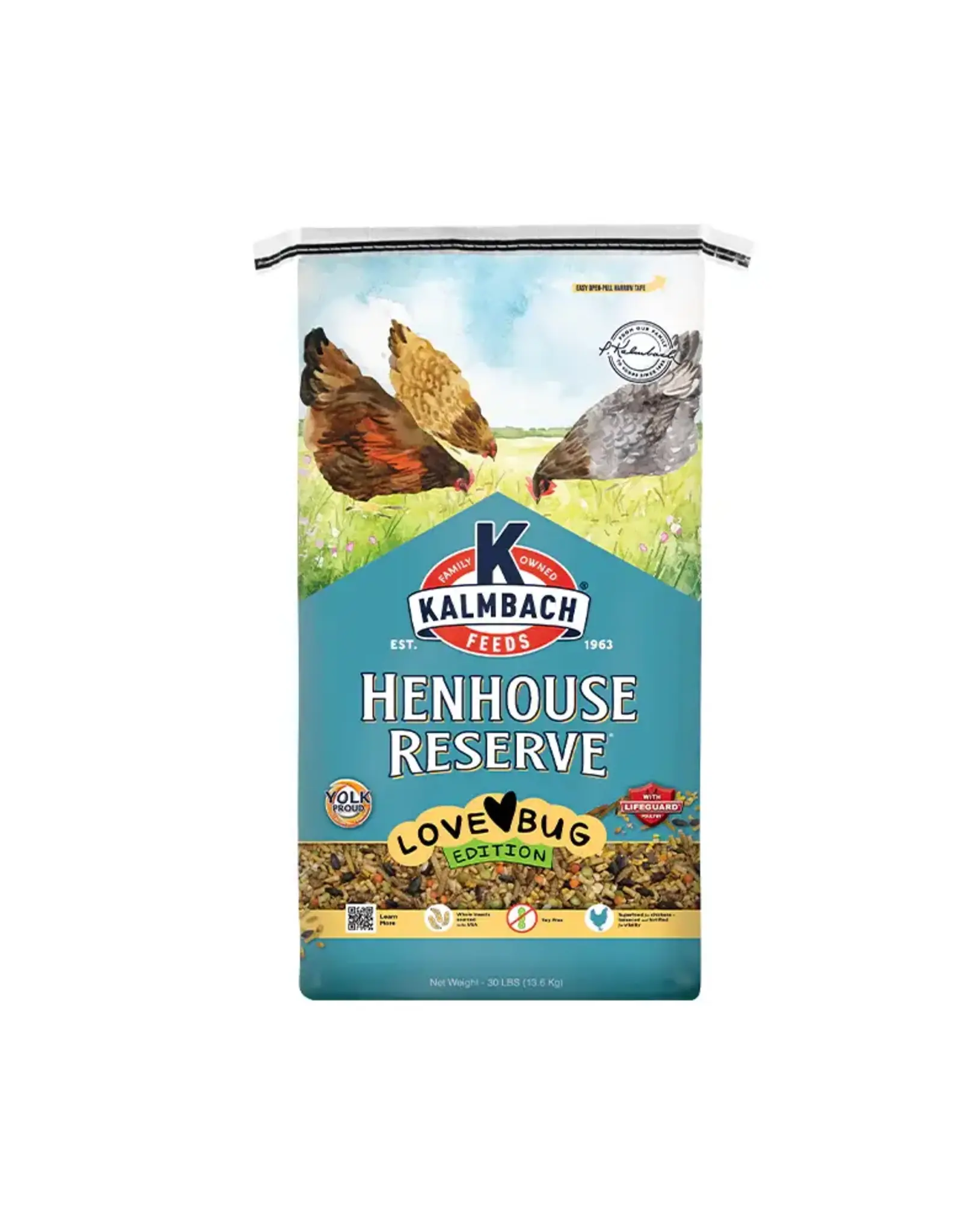 Kalmbach KALMBACH HENHOUSE RESERVE LOVE BUG LAYER SOY FREE - 30 lb