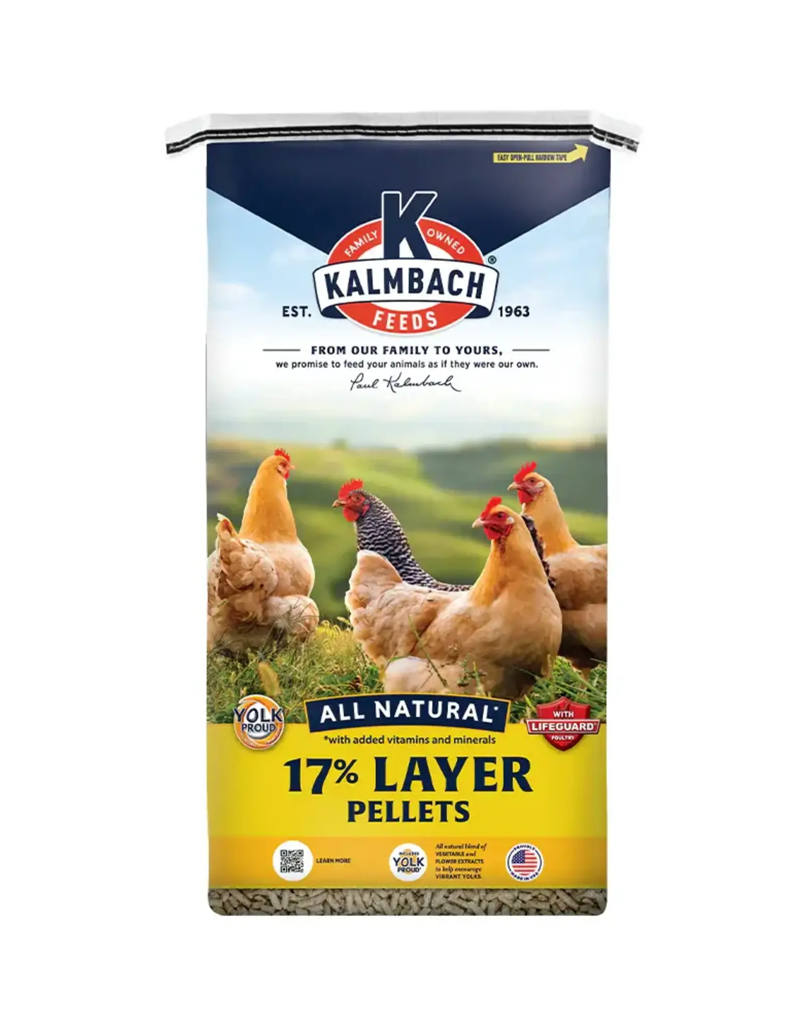 Kalmbach KALMBACH 17% CHICKEN LAYER PELLETS - 50 LB