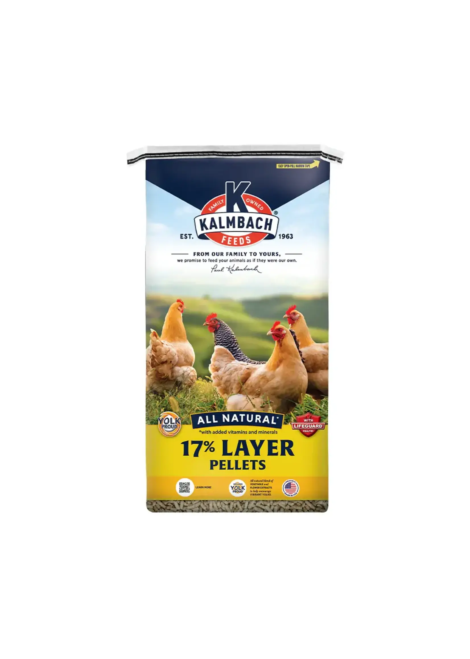 Kalmbach KALMBACH 17% CHICKEN LAYER PELLETS - 50 LB