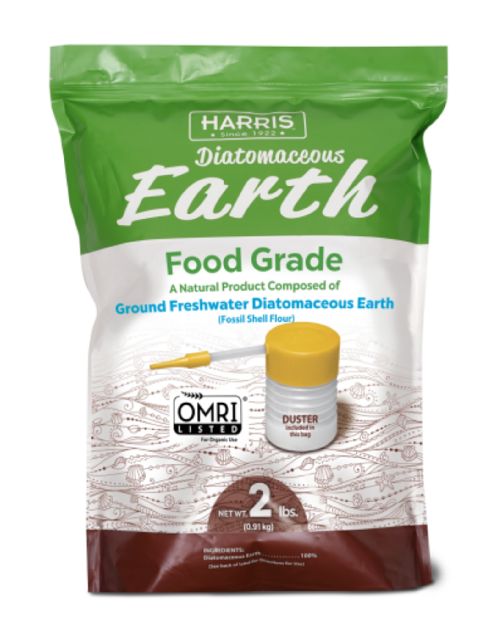 Harris Harris Diatomaceous Earth Food Grade with Duster Applicator - 2 lb