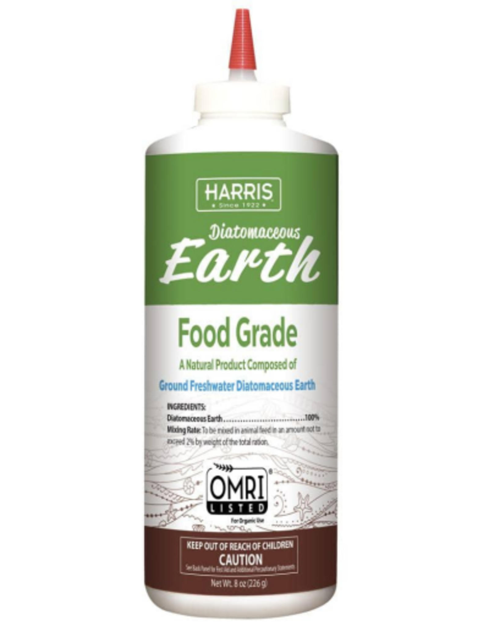 Harris Harris Diatomaceous Earth Food Grade - Bottle with Applicator Tip - 8 oz