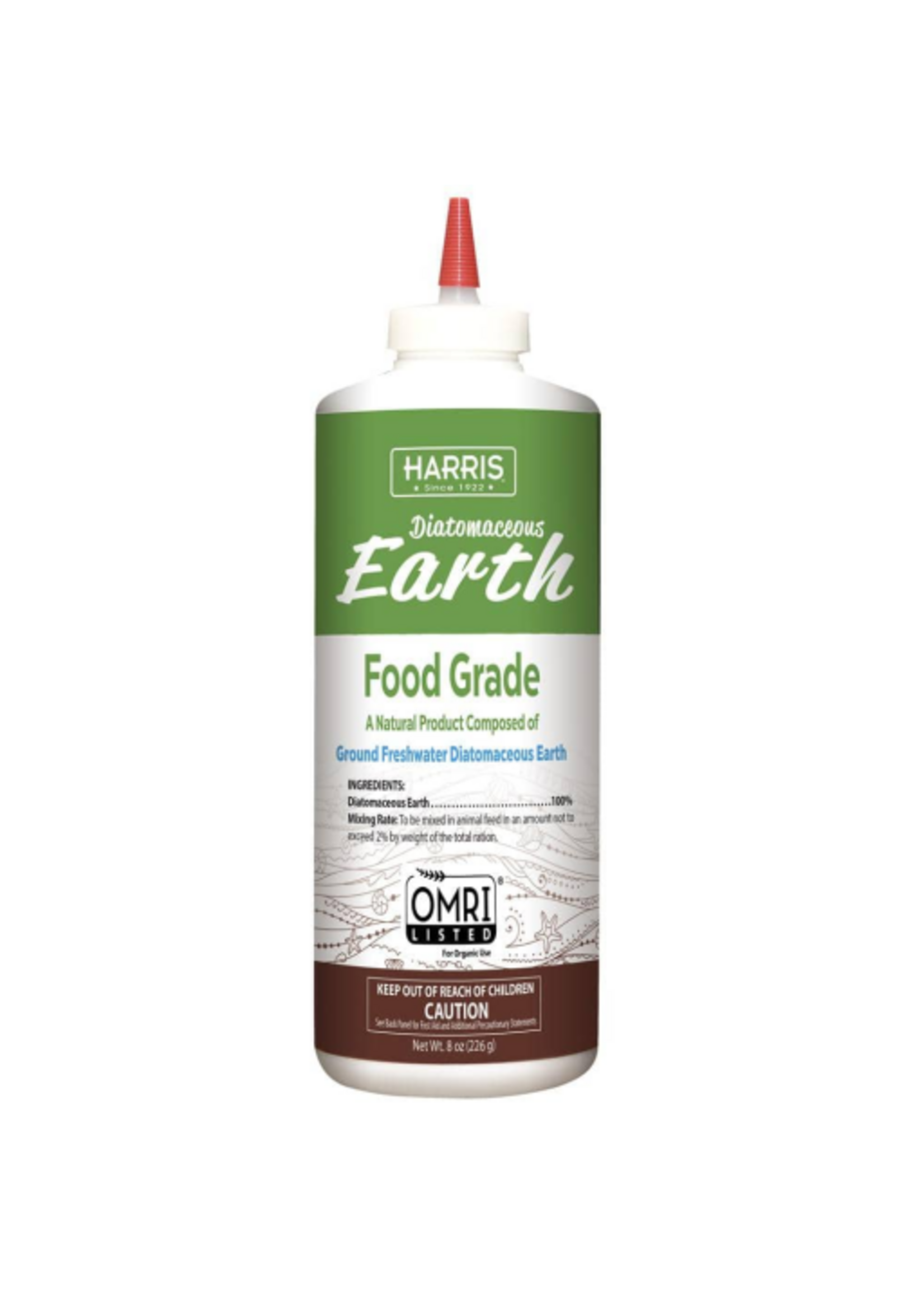 Harris Harris Diatomaceous Earth Food Grade - Bottle with Applicator Tip - 8 oz