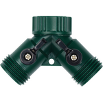 Melnor Melnor 2-Way Hose Shut Off Valve Plastic
