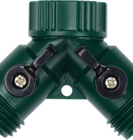 Melnor Melnor 2-Way Hose Shut Off Valve Plastic