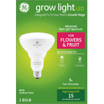 GE GE Grow LED Light Bulbs for Fruits and Flowers Indoor Floodlight - 9 Watts, Medium