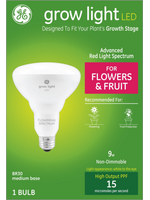 GE GE Grow LED Light Bulbs for Fruits and Flowers Indoor Floodlight - 9 Watts, Medium