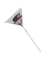 RAZOR-BACK Leaf Rake Steel Tine, 24 -Tine - Hardwood Handle - 54 in L Handle