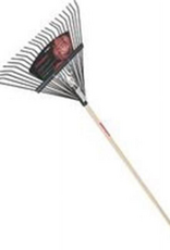 RAZOR-BACK Leaf Rake Steel Tine, 24 -Tine - Hardwood Handle - 54 in L Handle