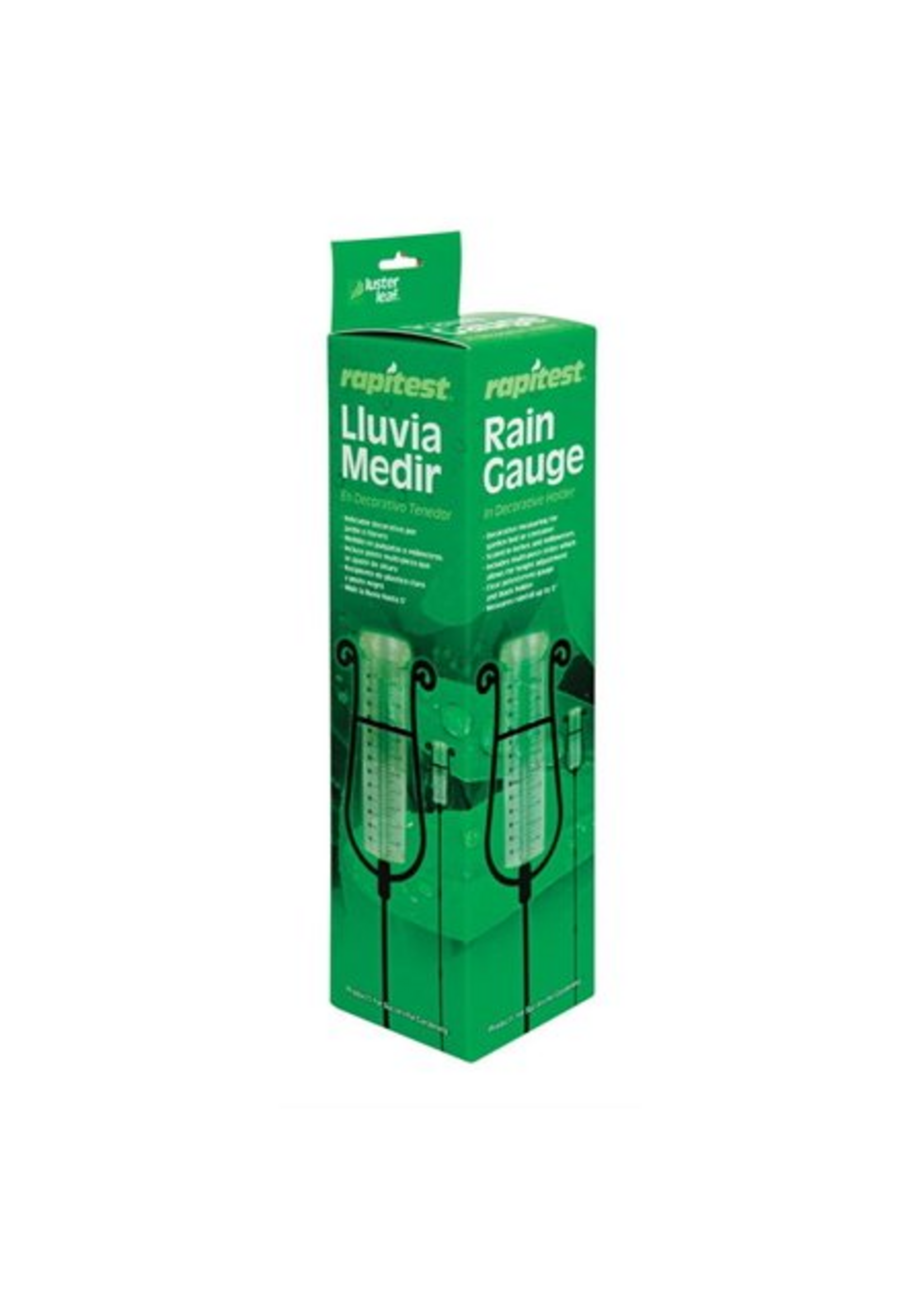 Luster Leaf Rapitest Spiral Metal Rain Gauge with Stake  Clear Gauge
