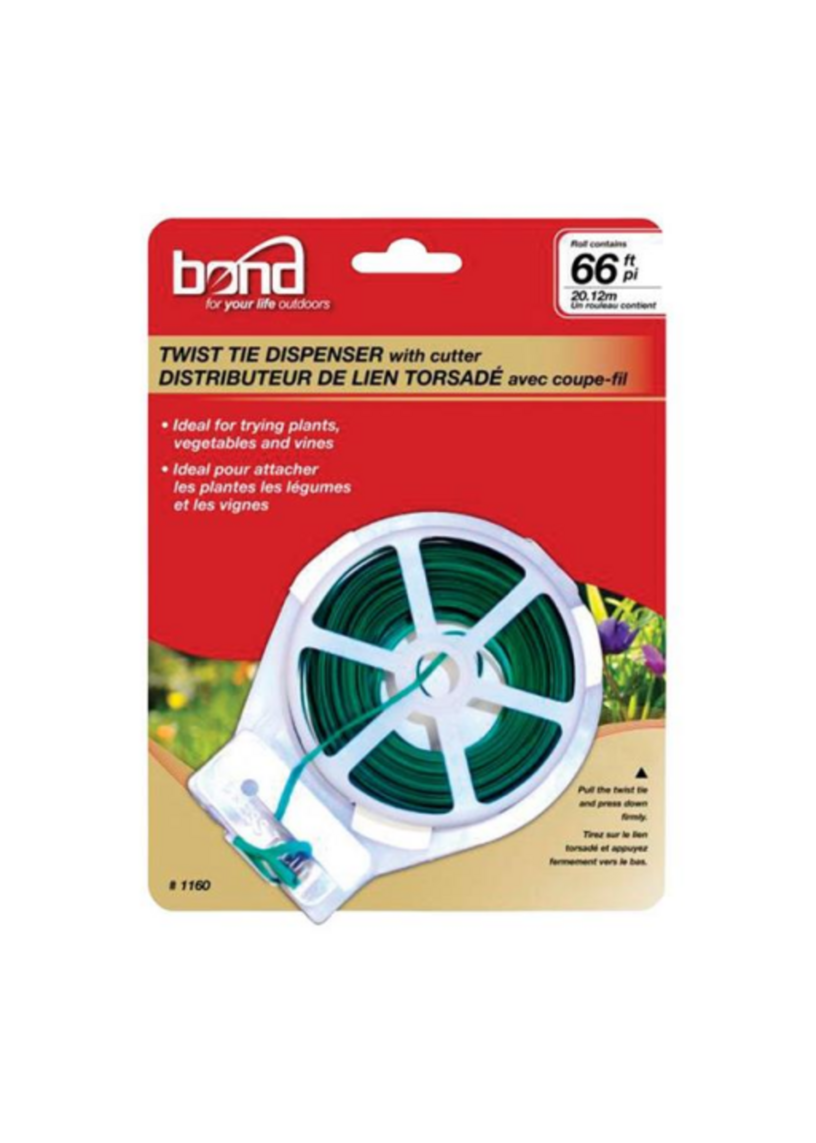 Bond Bond Twist Tie Roll with Cutter