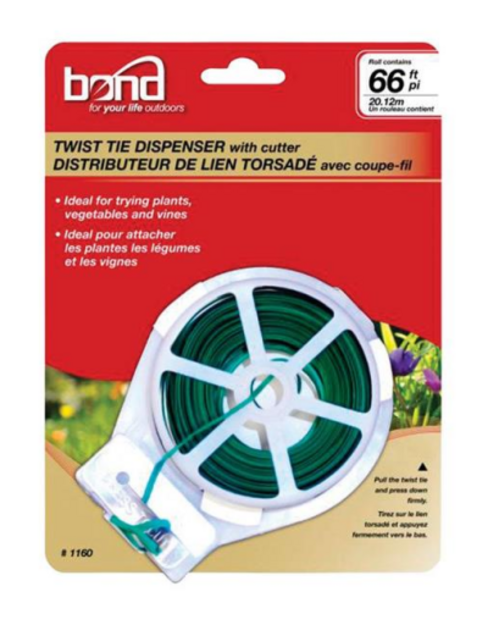 Bond Bond Twist Tie Roll with Cutter